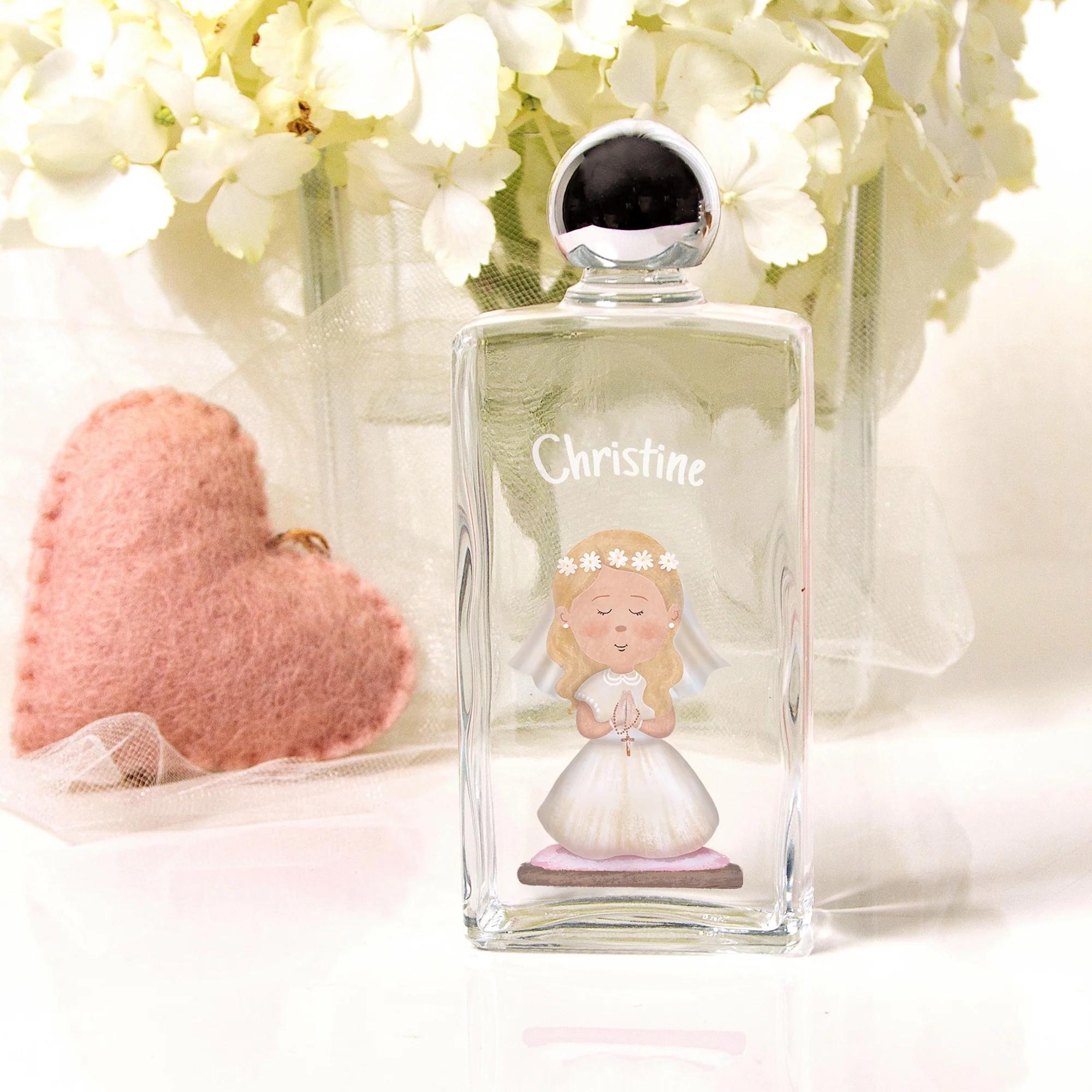 Personalized First Communion Holy Water Bottle For Girls