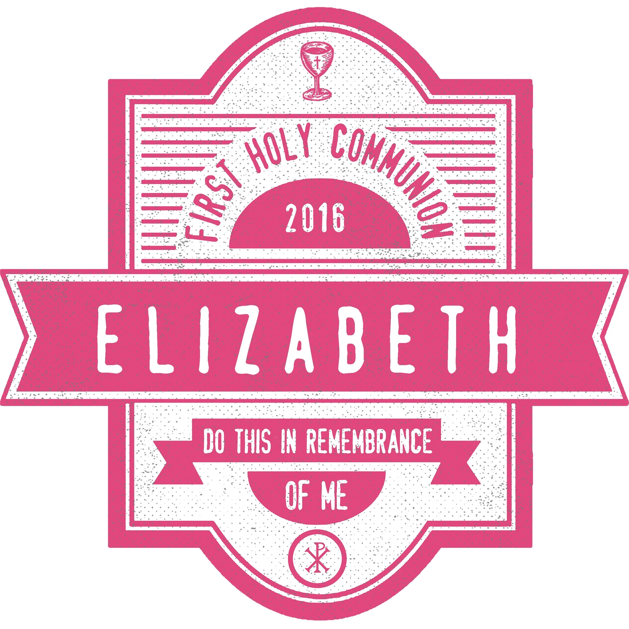 Personalized First Communion Tee - White with Pink - Image 11