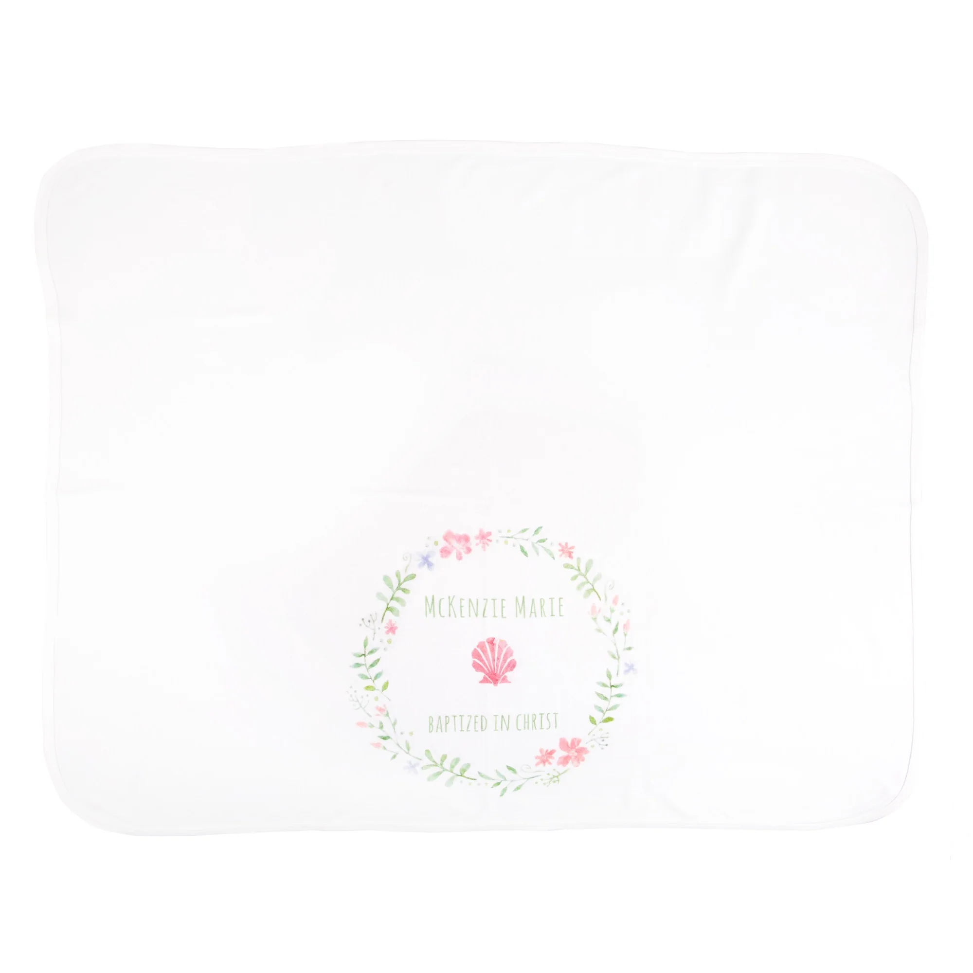 Personalized Girl's Baptism Baby Blanket - Image 2