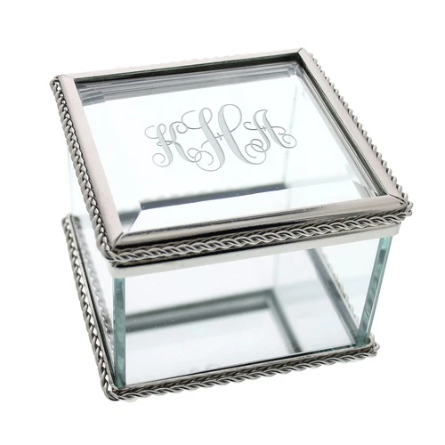 Personalized Glass Rosary Box - Image 2