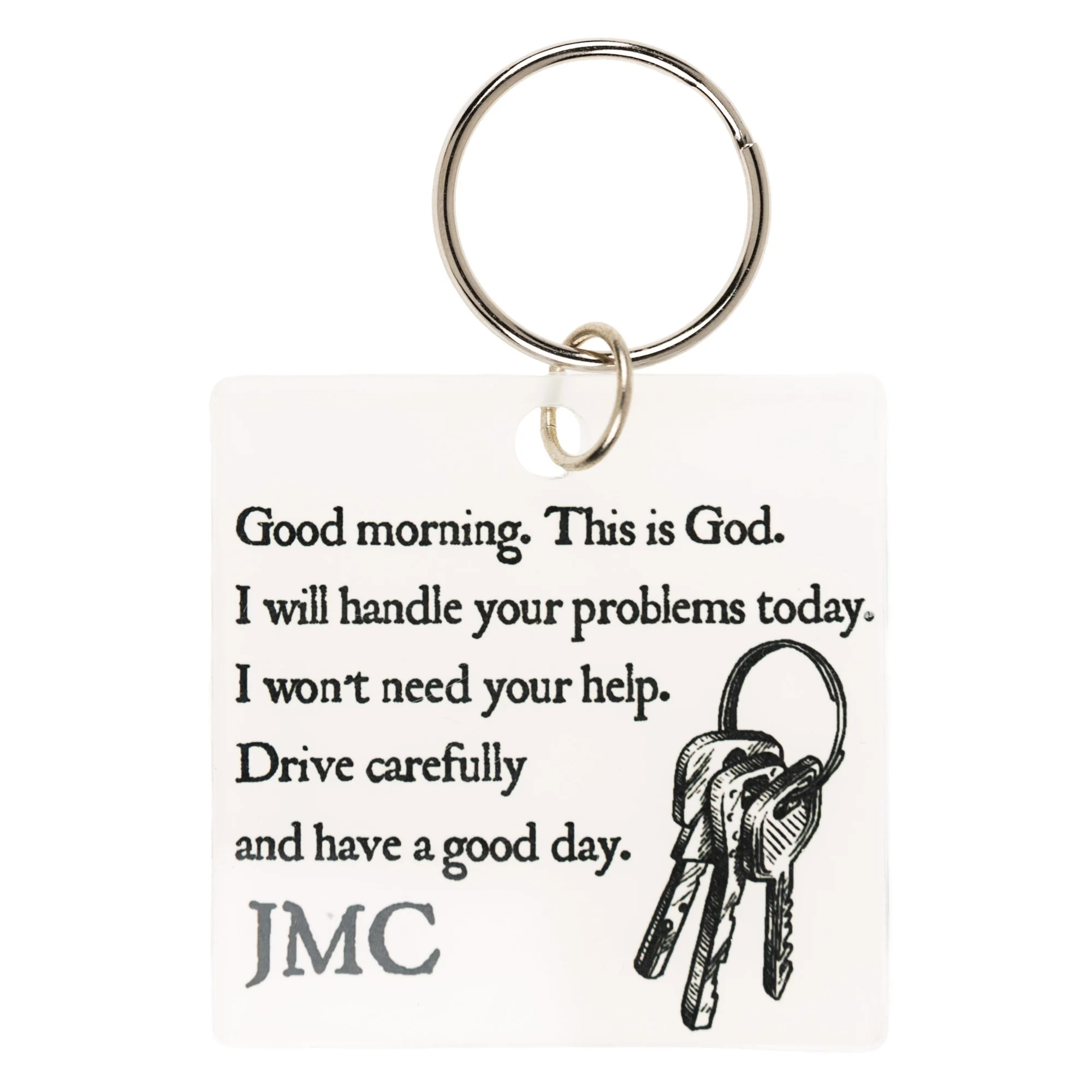 Personalized "Good Morning from God" Key Chain - Image 2
