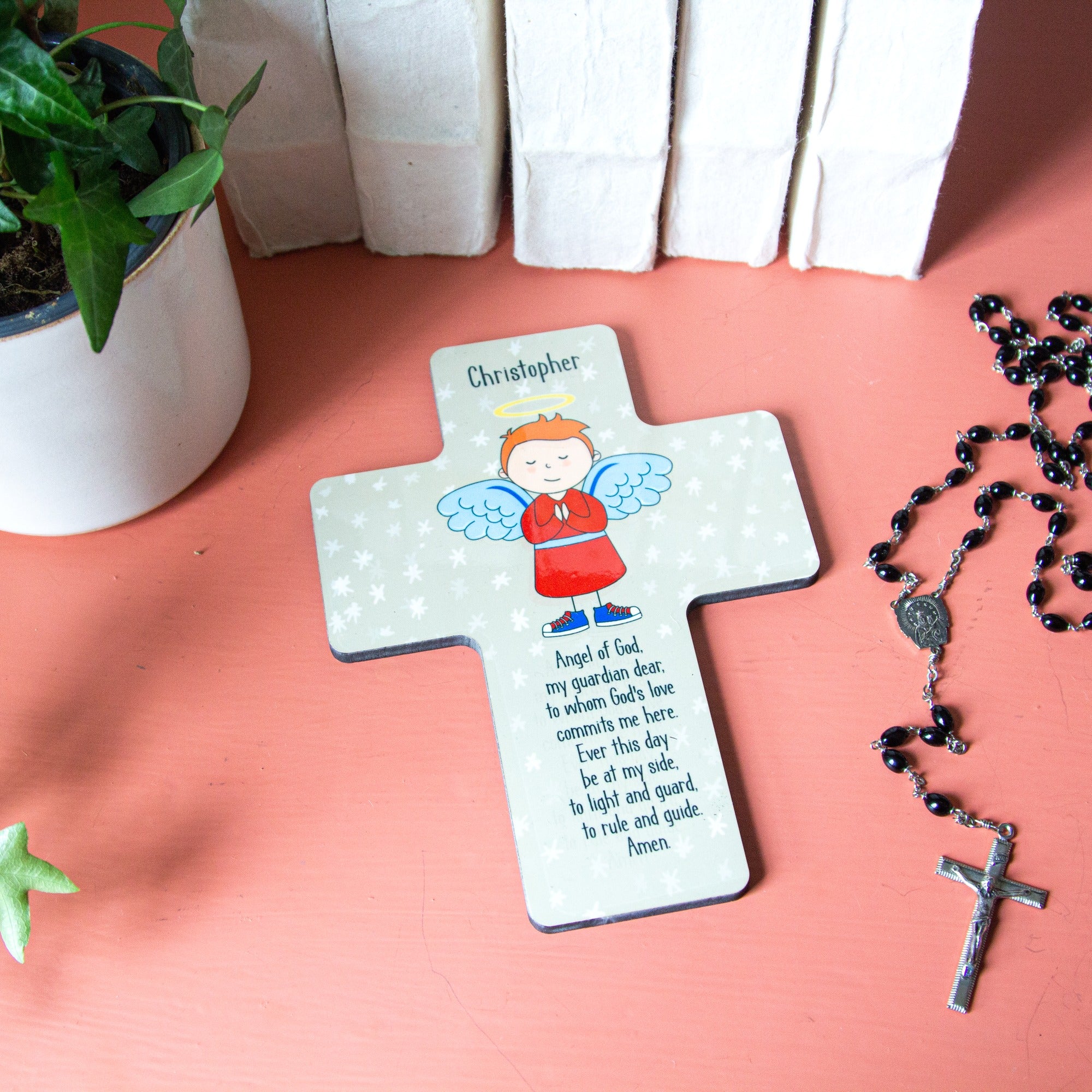 Personalized Guardian Angel Cross - Image 2