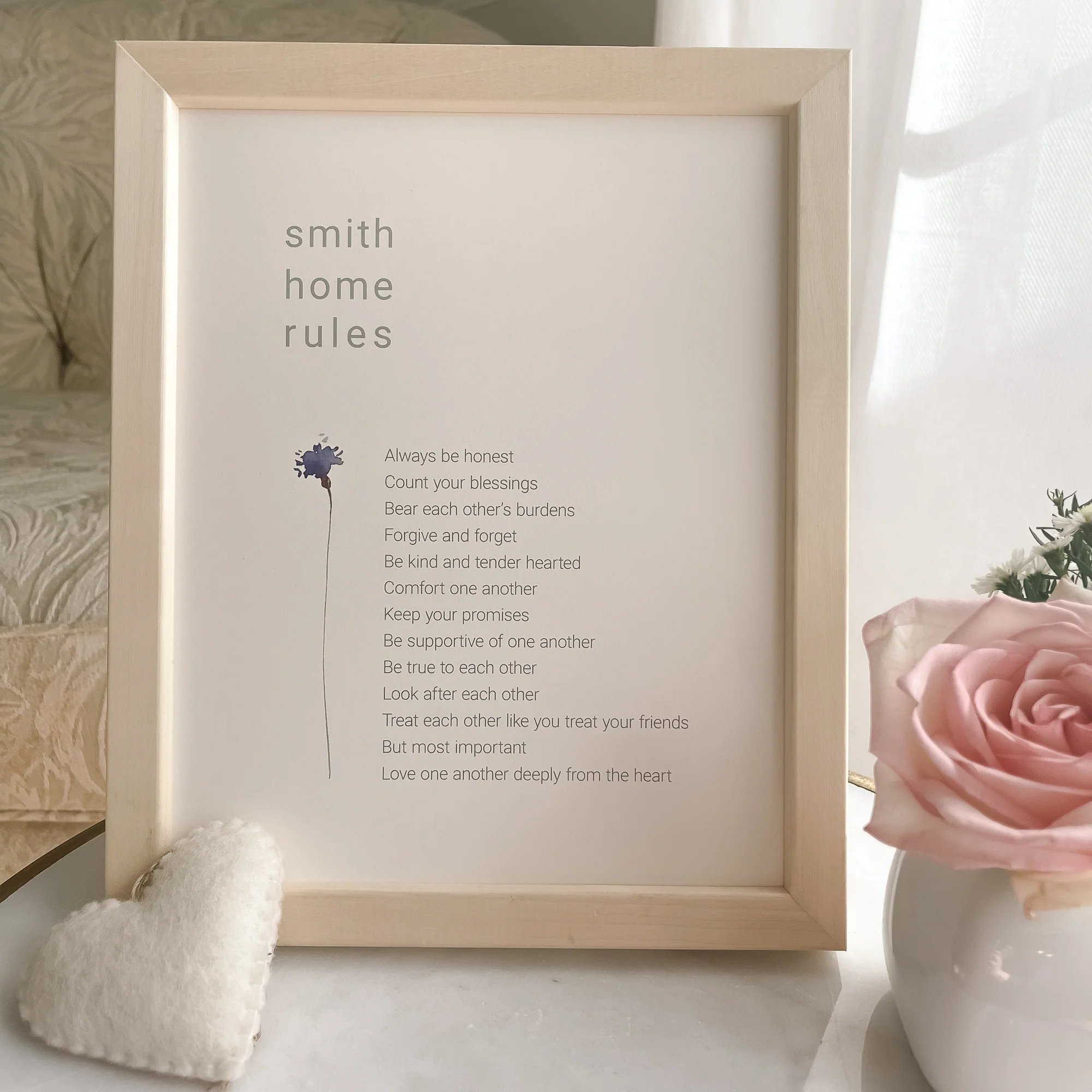 Personalized Home Rules Framed Print 8x10 - Image 2