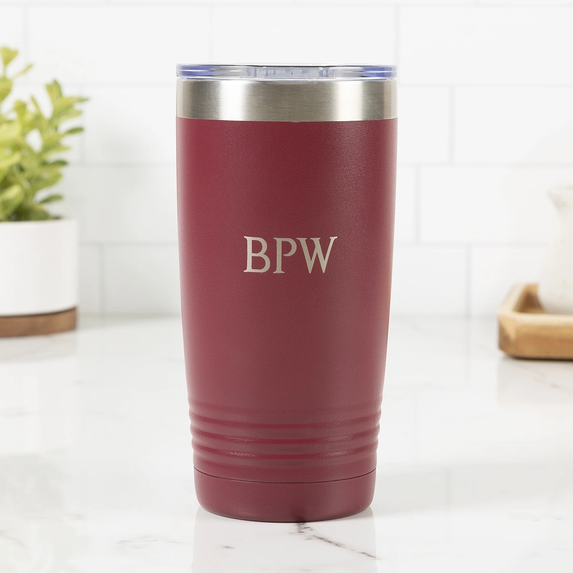 Personalized IHS Maroon 20oz Tumbler - Image 2