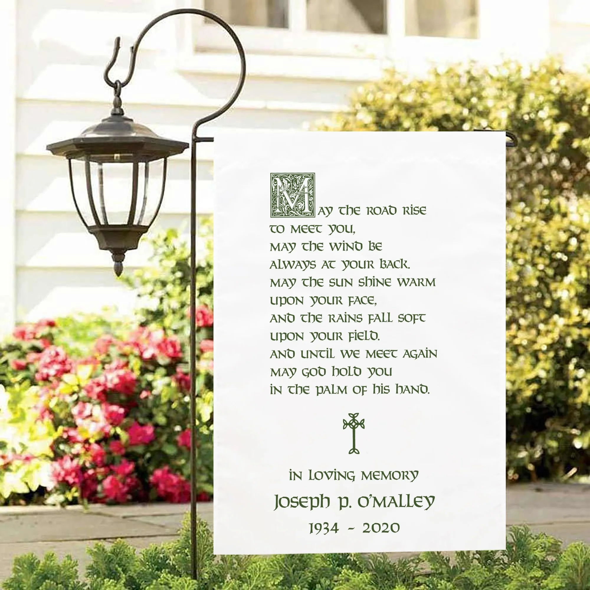Personalized Irish Memorial Garden Flag