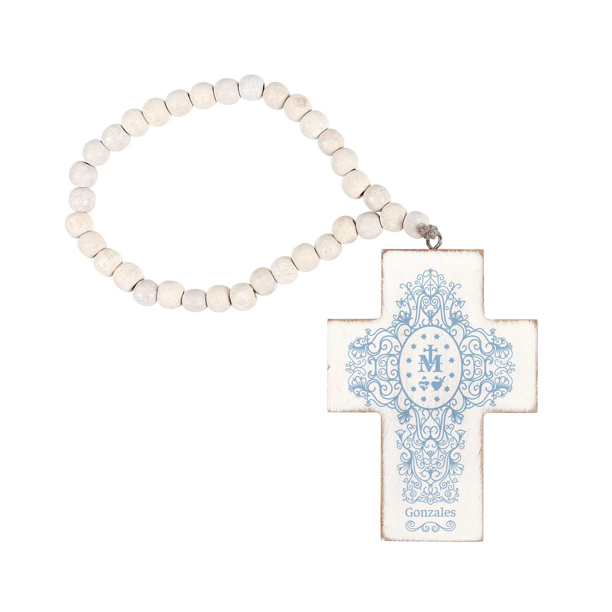 Personalized Miraculous Medal Filigree Home Blessing Cross - Image 3