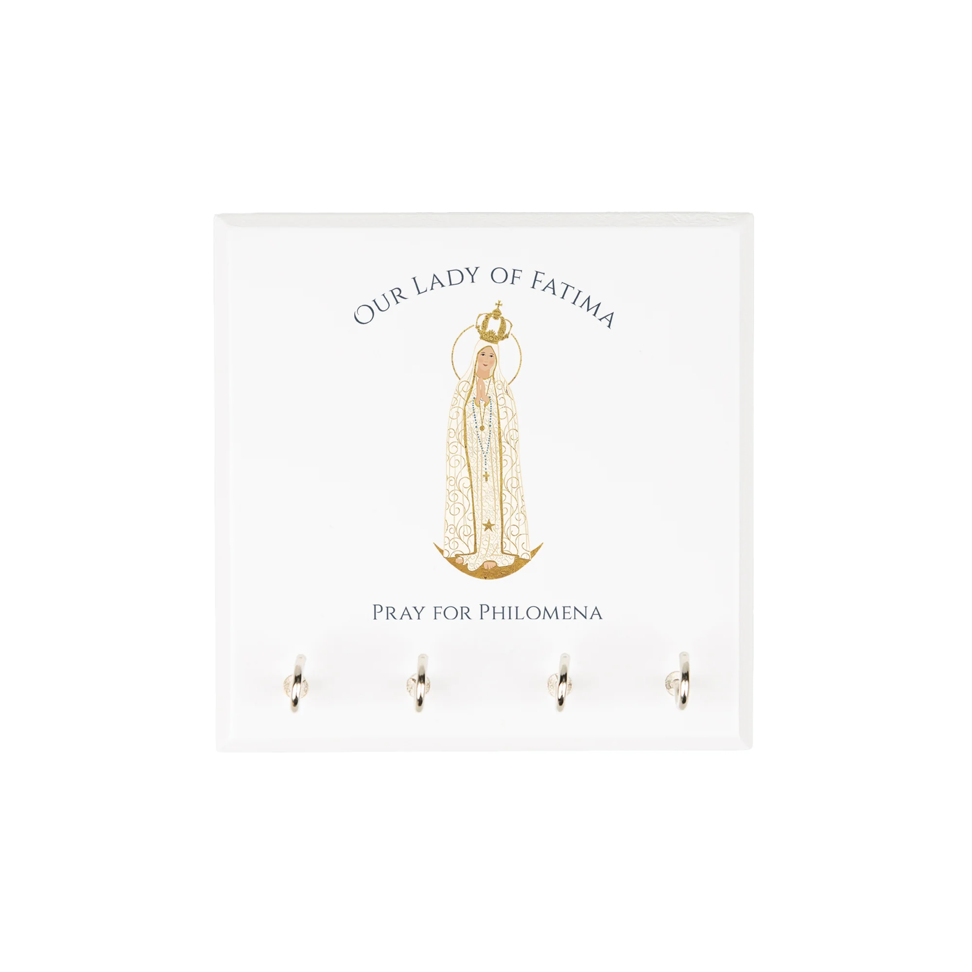 Personalized Our Lady of Fatima Rosary Rack - Image 3