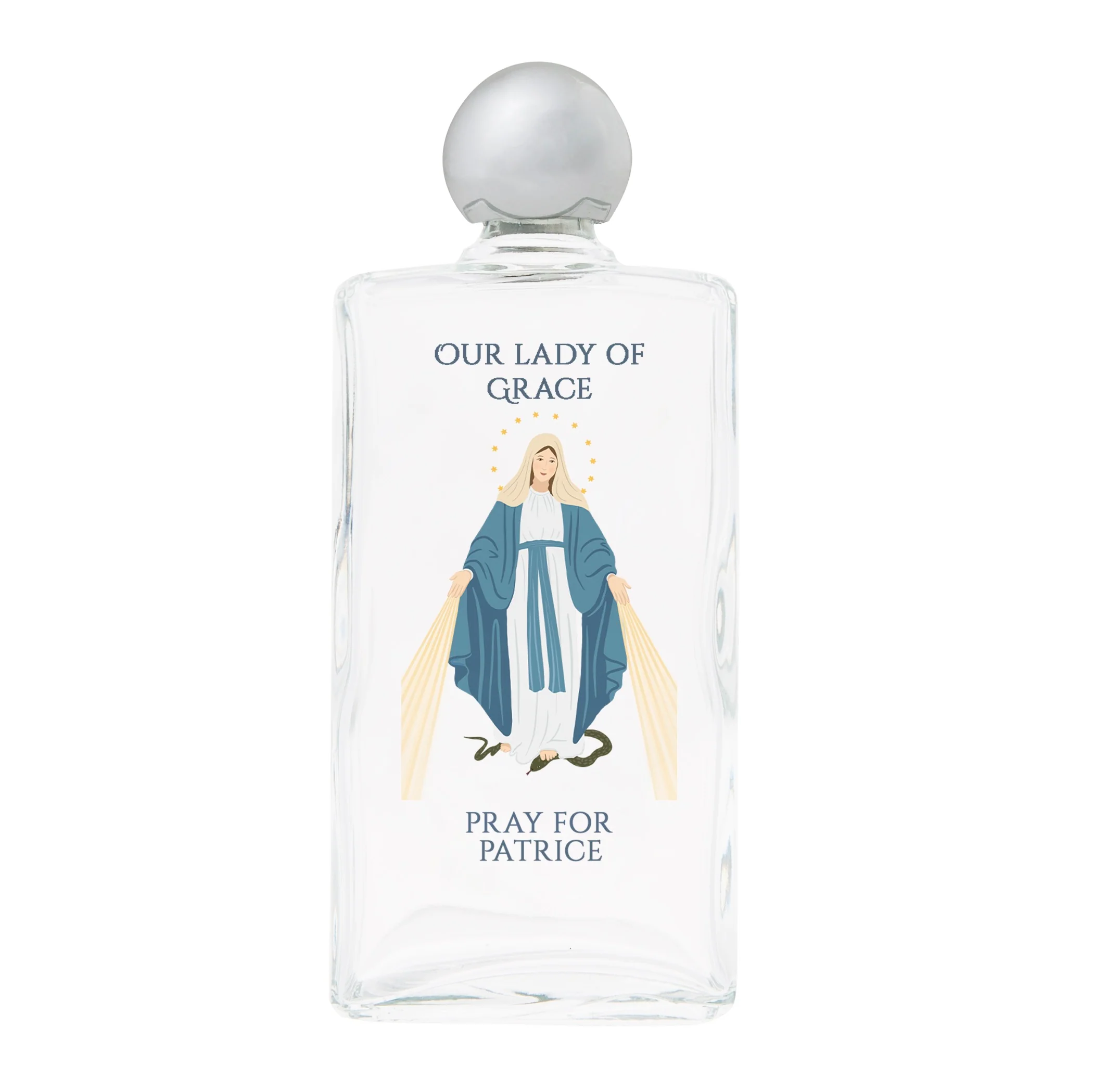 Personalized Our Lady of Grace Holy Water Bottle - Image 2