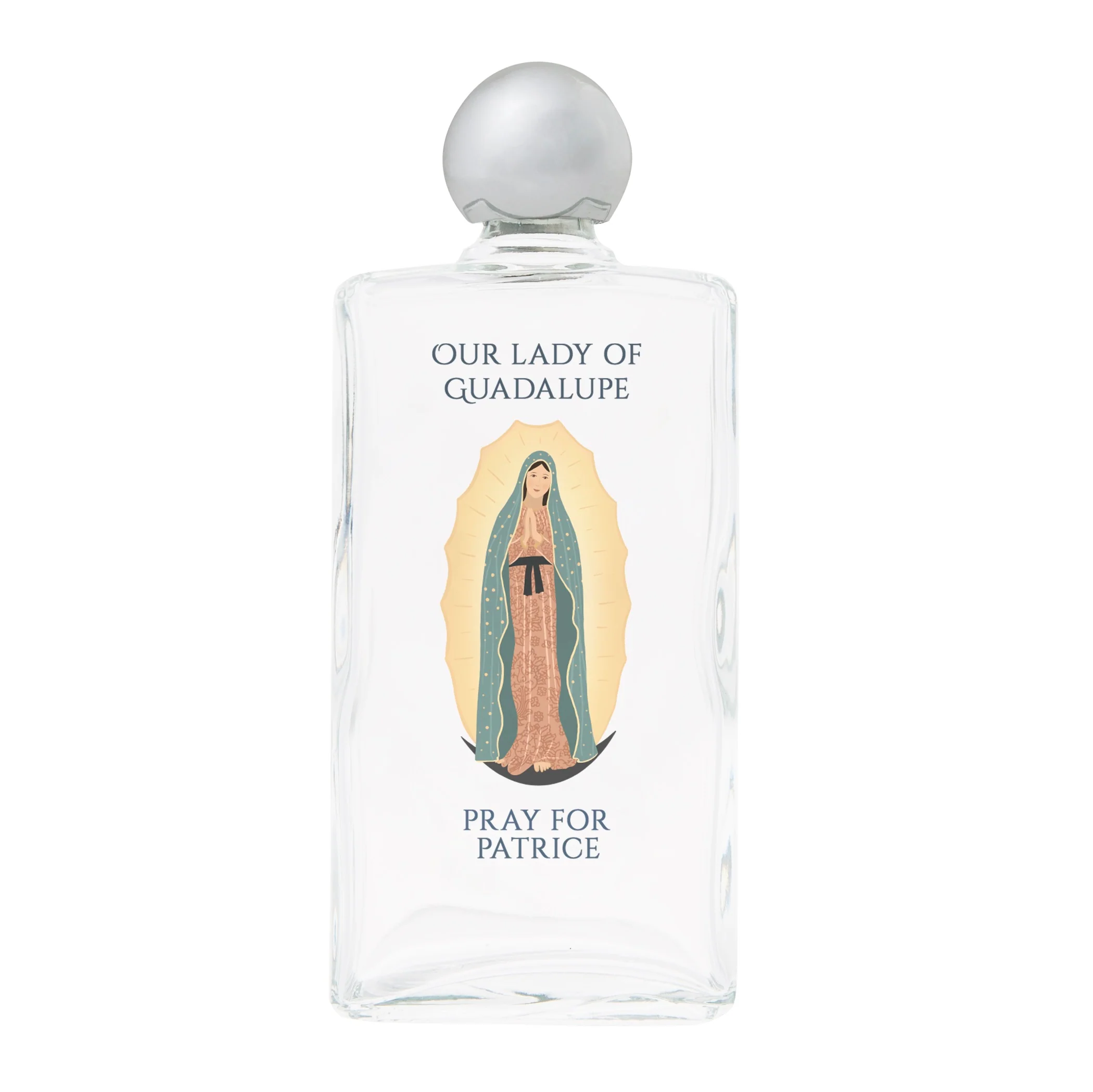 Personalized Our Lady of Guadalupe Holy Water Bottle - Image 2