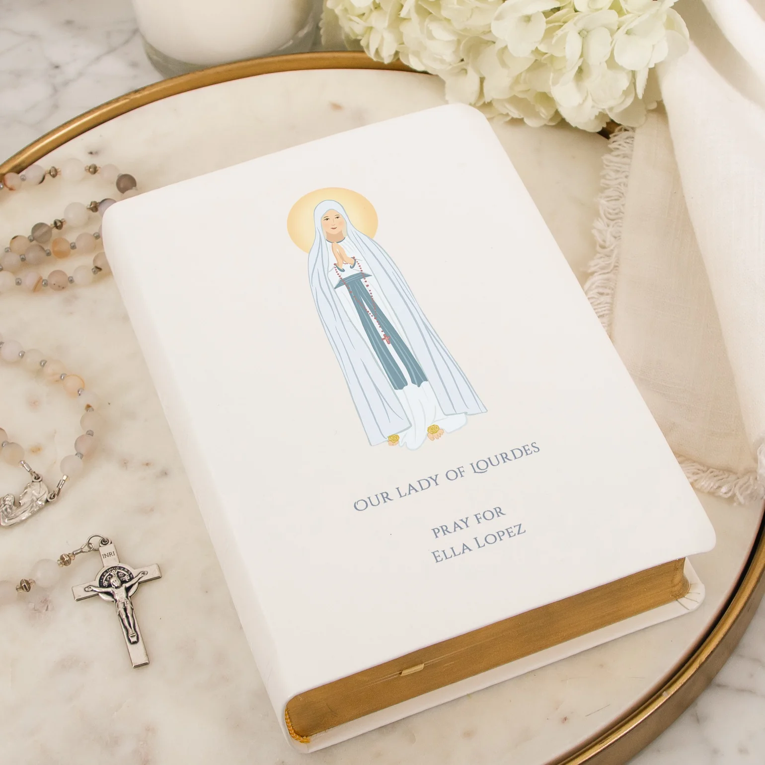 Personalized Our Lady of Lourdes Bible