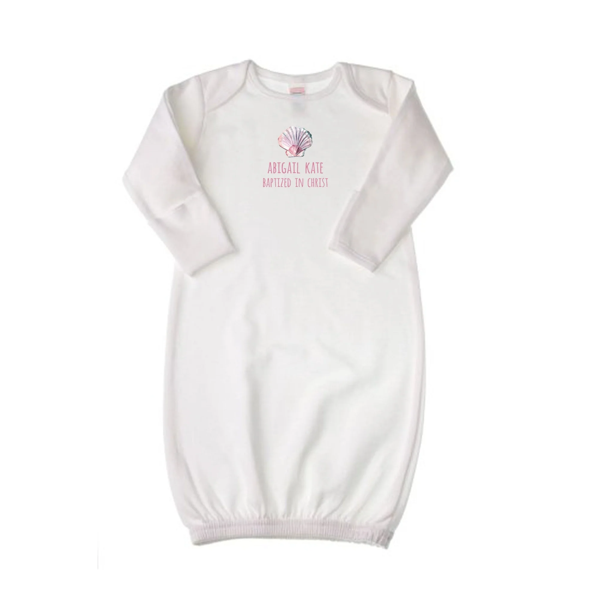 Personalized Pink Baptism Gown - Image 2