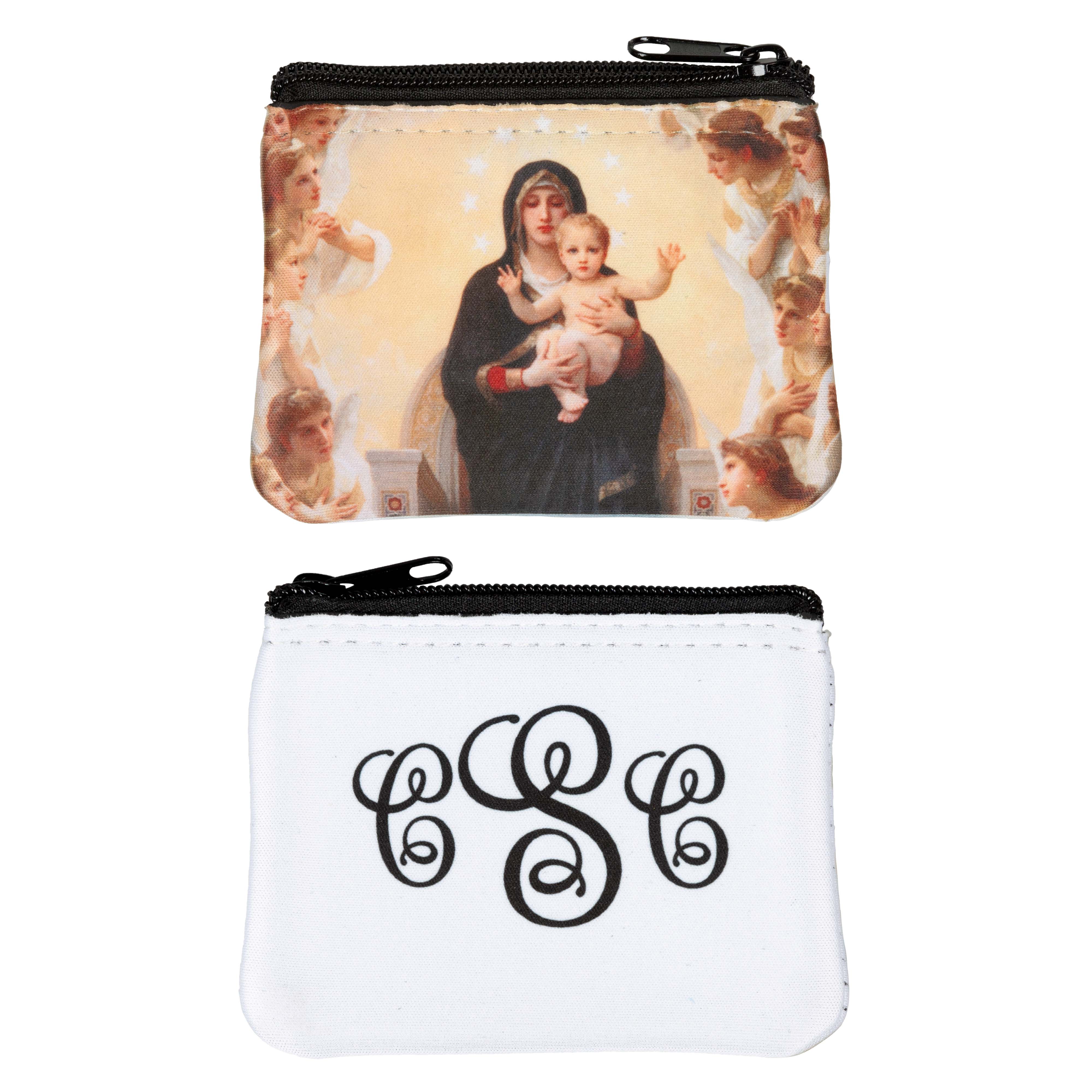 Personalized Queen of Angels Rosary Pouch - Image 3