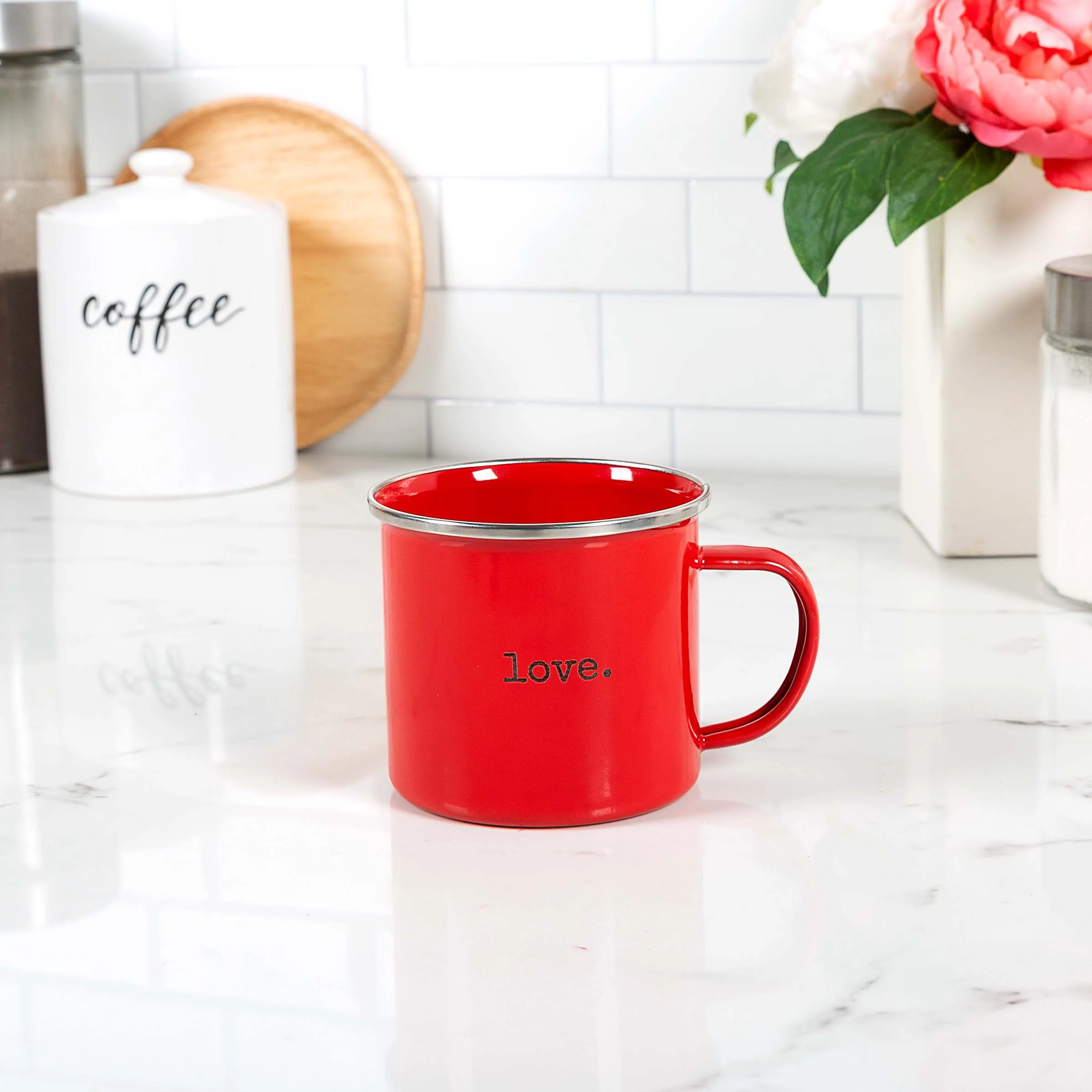 Personalized Red Enamel Love Cup - Image 5