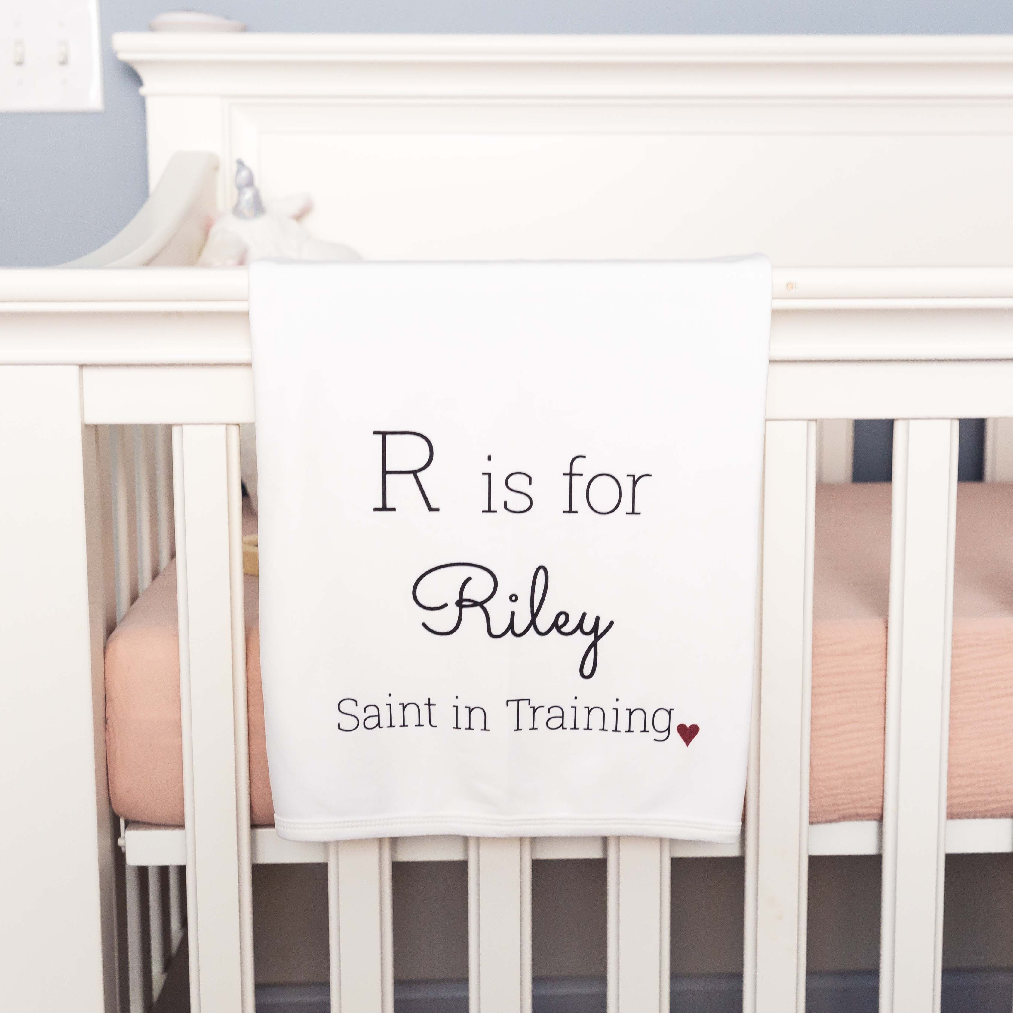 Personalized Saint in Training Baby Blanket