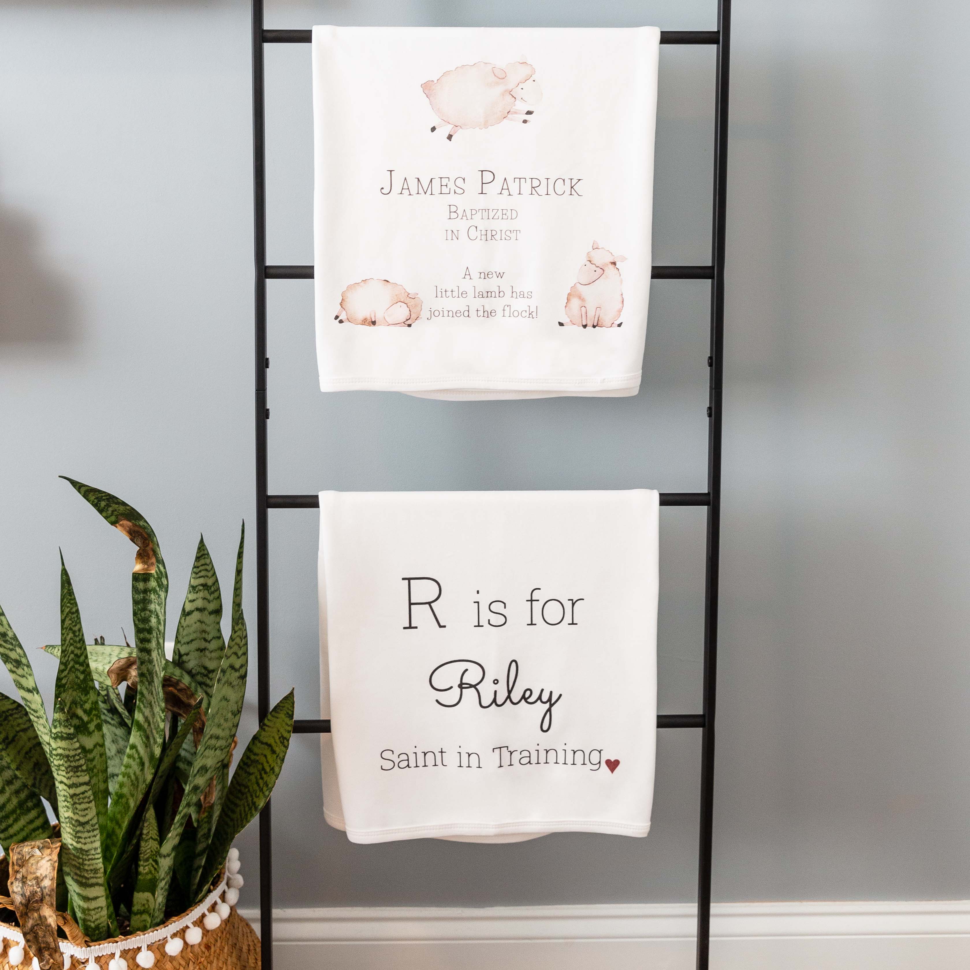 Personalized Saint in Training Baby Blanket - Image 3