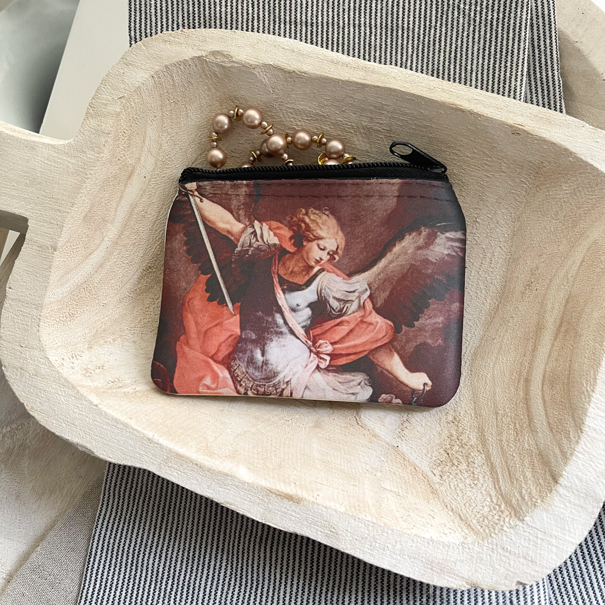 Personalized Saint Michael Rosary Pouch - Image 2