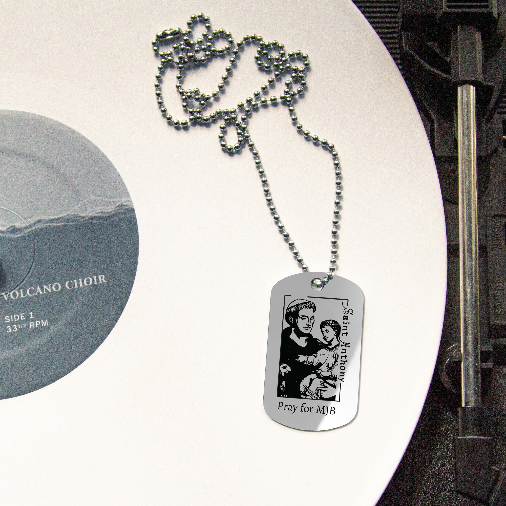Personalized St. Anthony Dog Tag Necklace