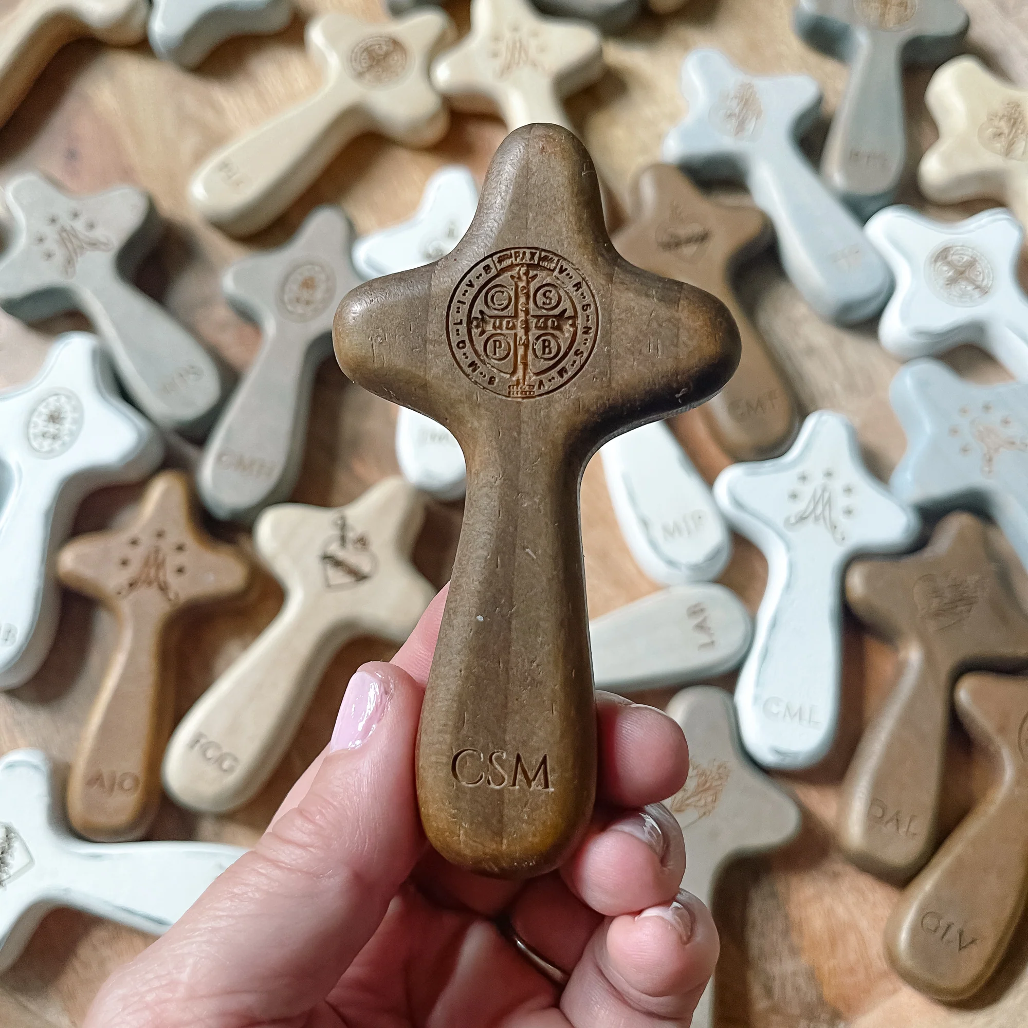Personalized St. Benedict Medal Comfort Cross - Image 4