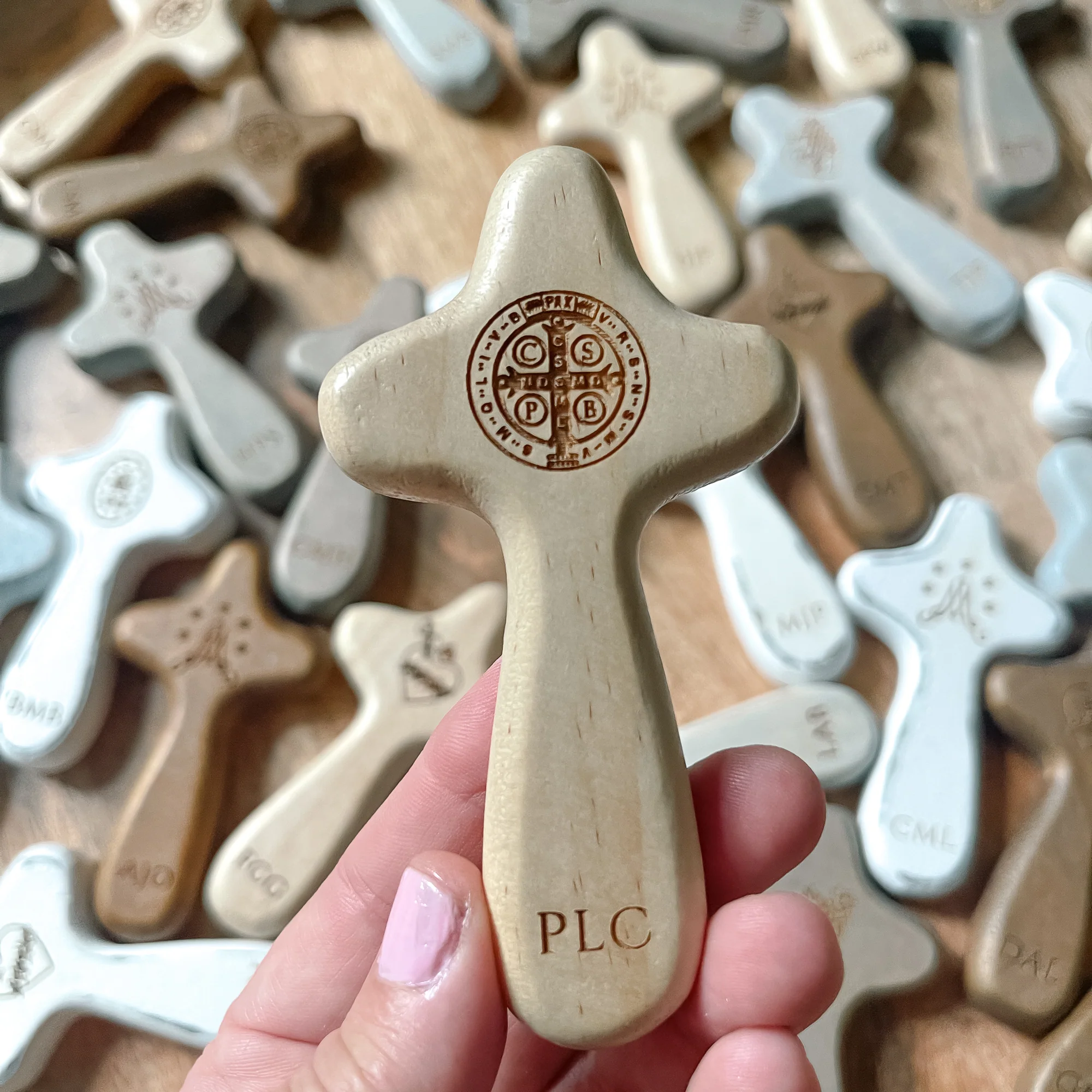 Personalized St. Benedict Medal Comfort Cross - Image 6