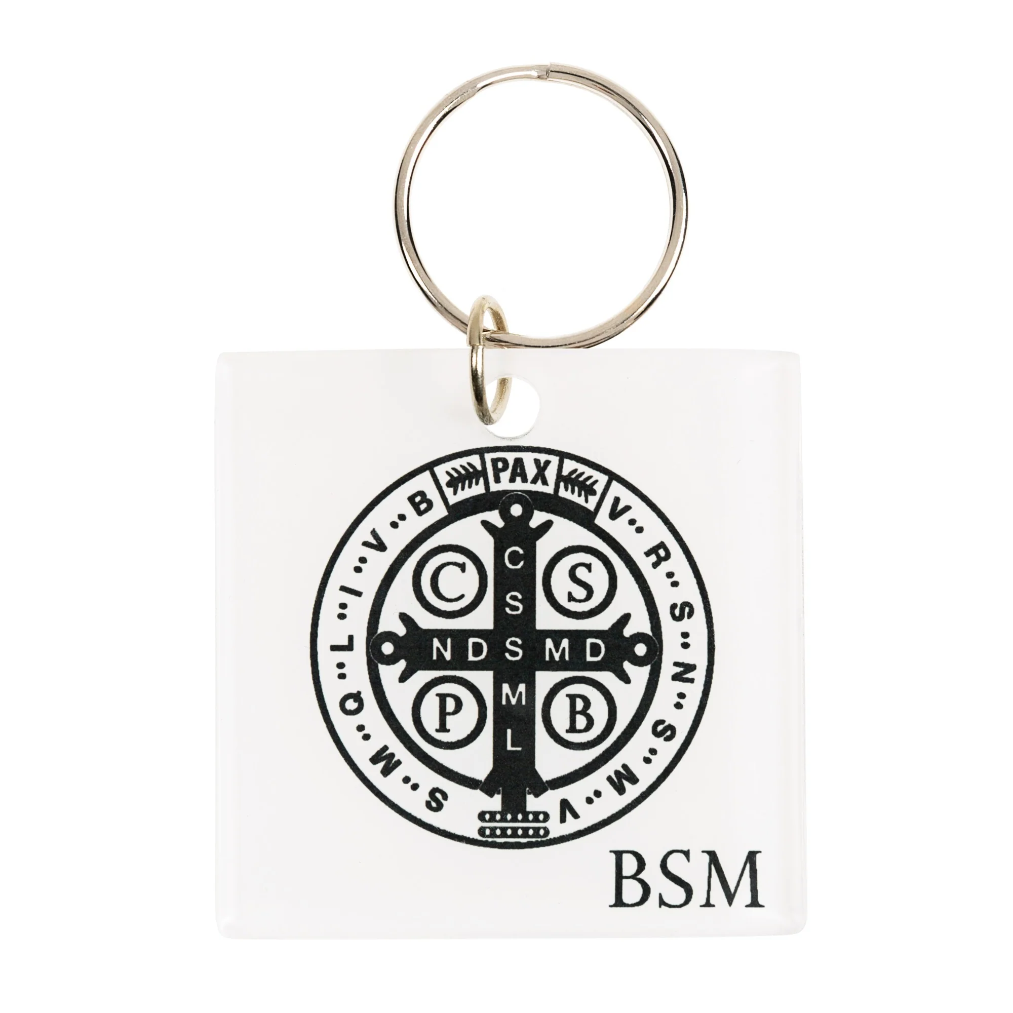 Personalized St. Benedict Medal Key Chain - Image 2