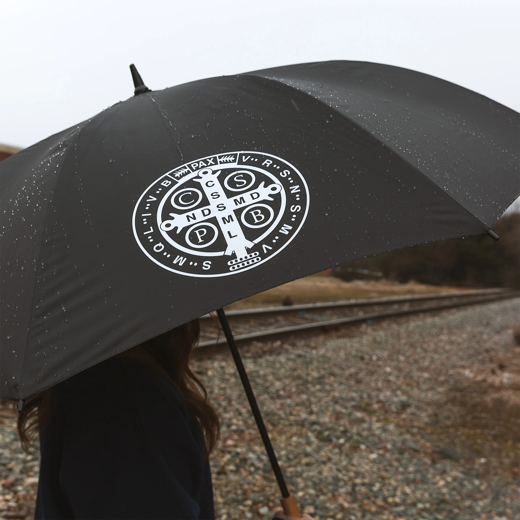 Personalized St. Benedict Medal Umbrella - Image 2