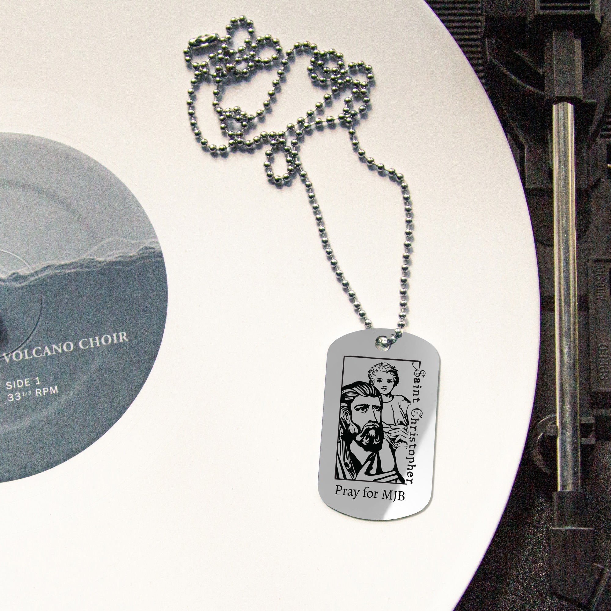 Personalized St. Christopher Dog Tag Necklace - Image 2