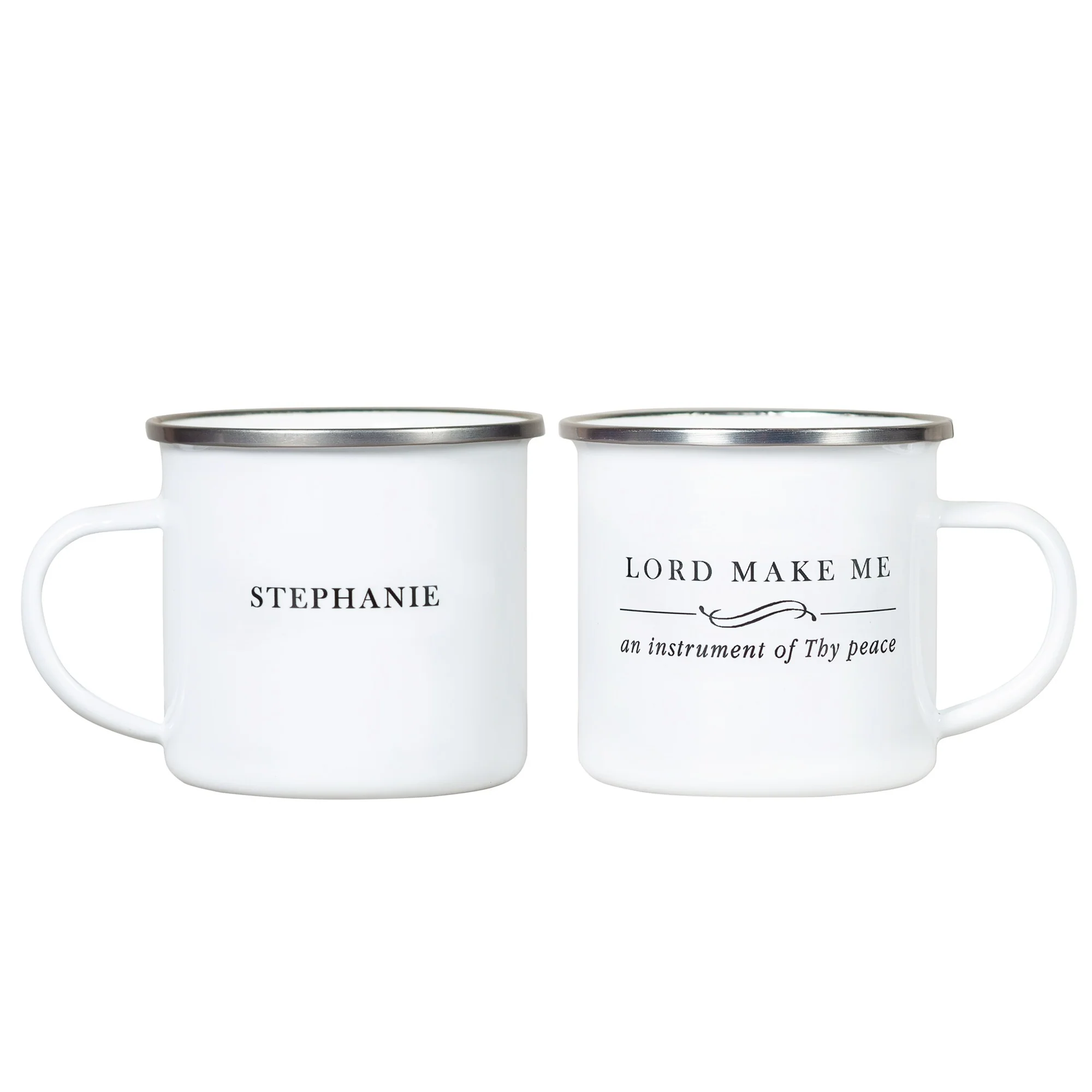 Personalized St. Francis Instrument of Peace Camp Mug - Image 3