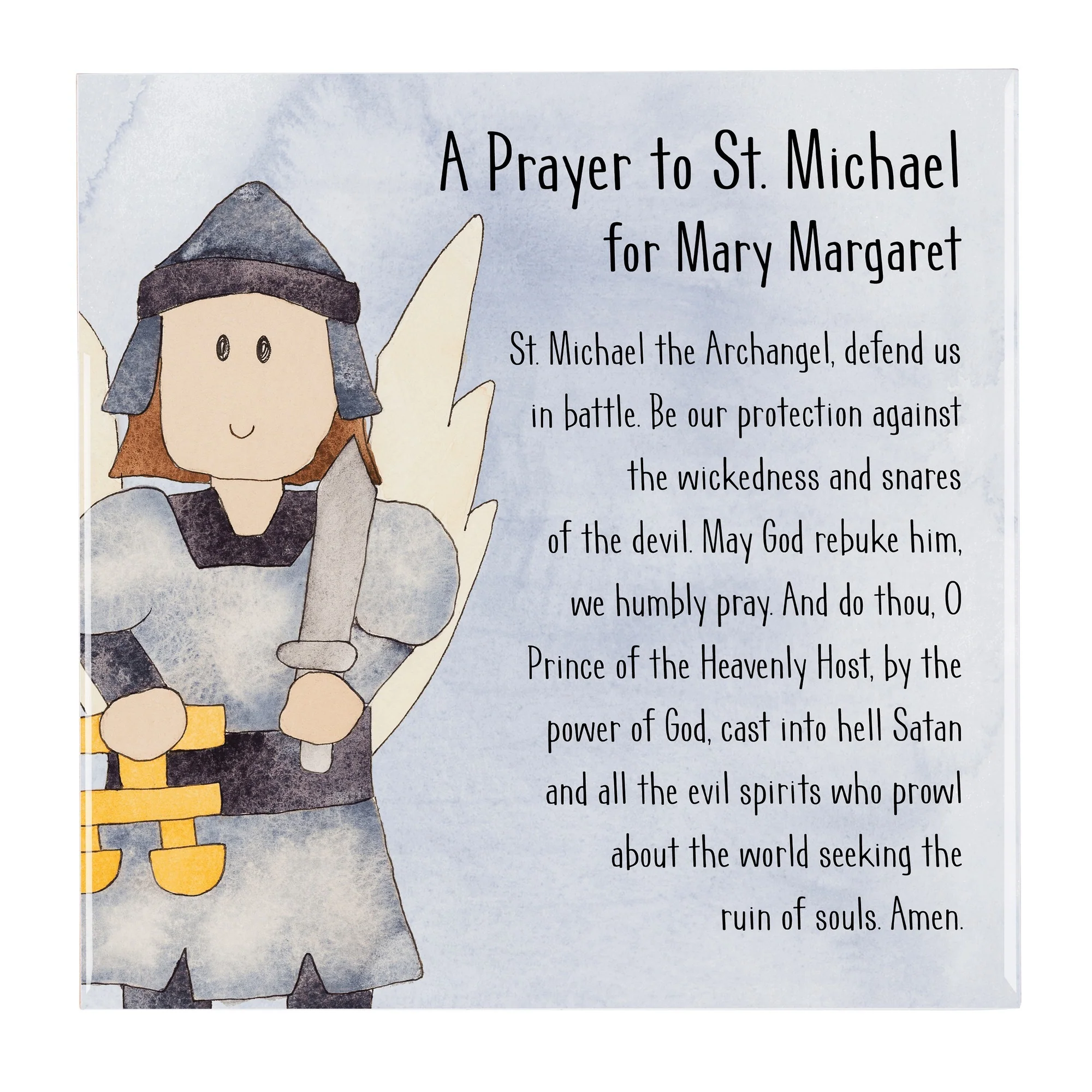 Personalized St. Michael Prayer Tile - Image 2