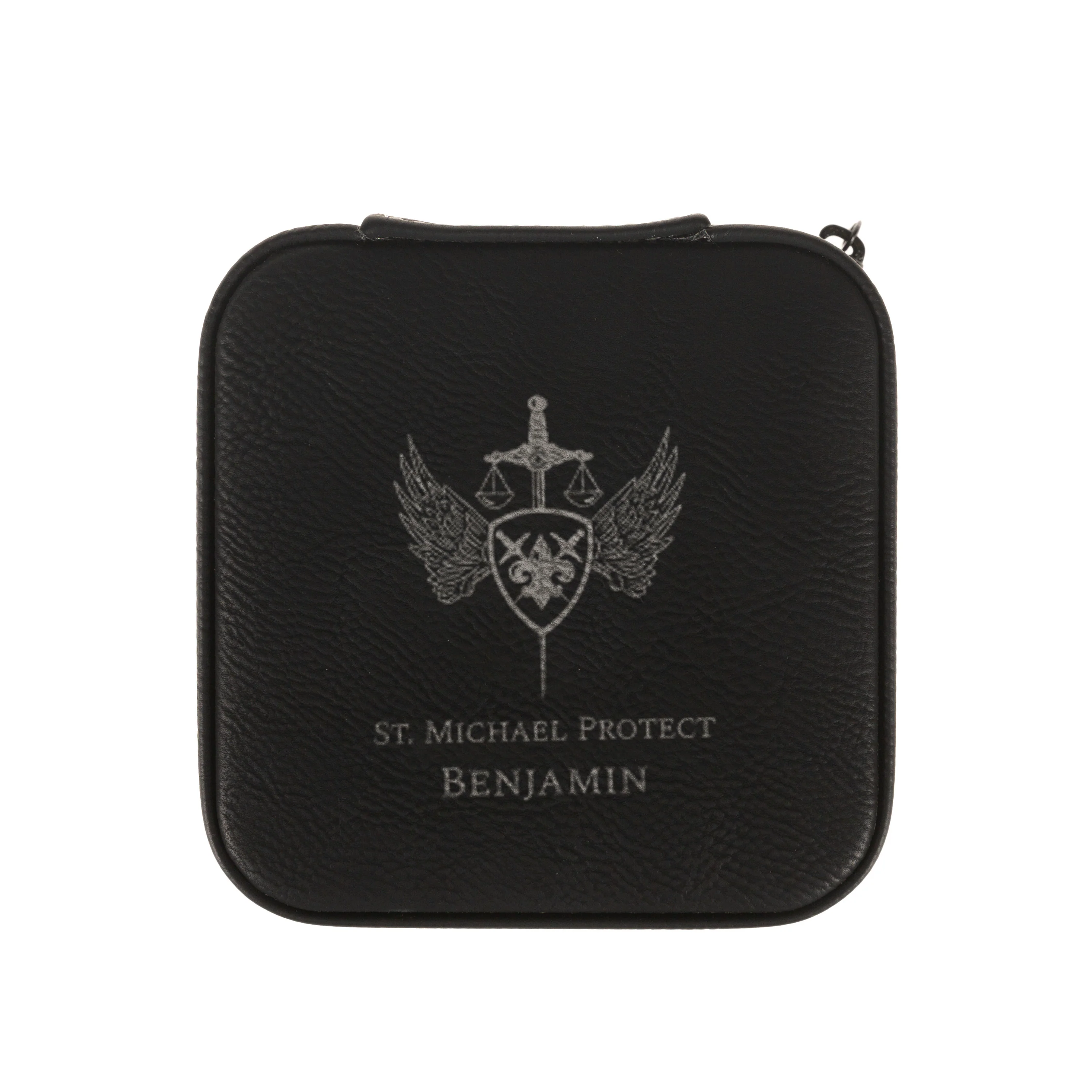 Personalized St. Michael Travel Case for Jewelry - Image 2