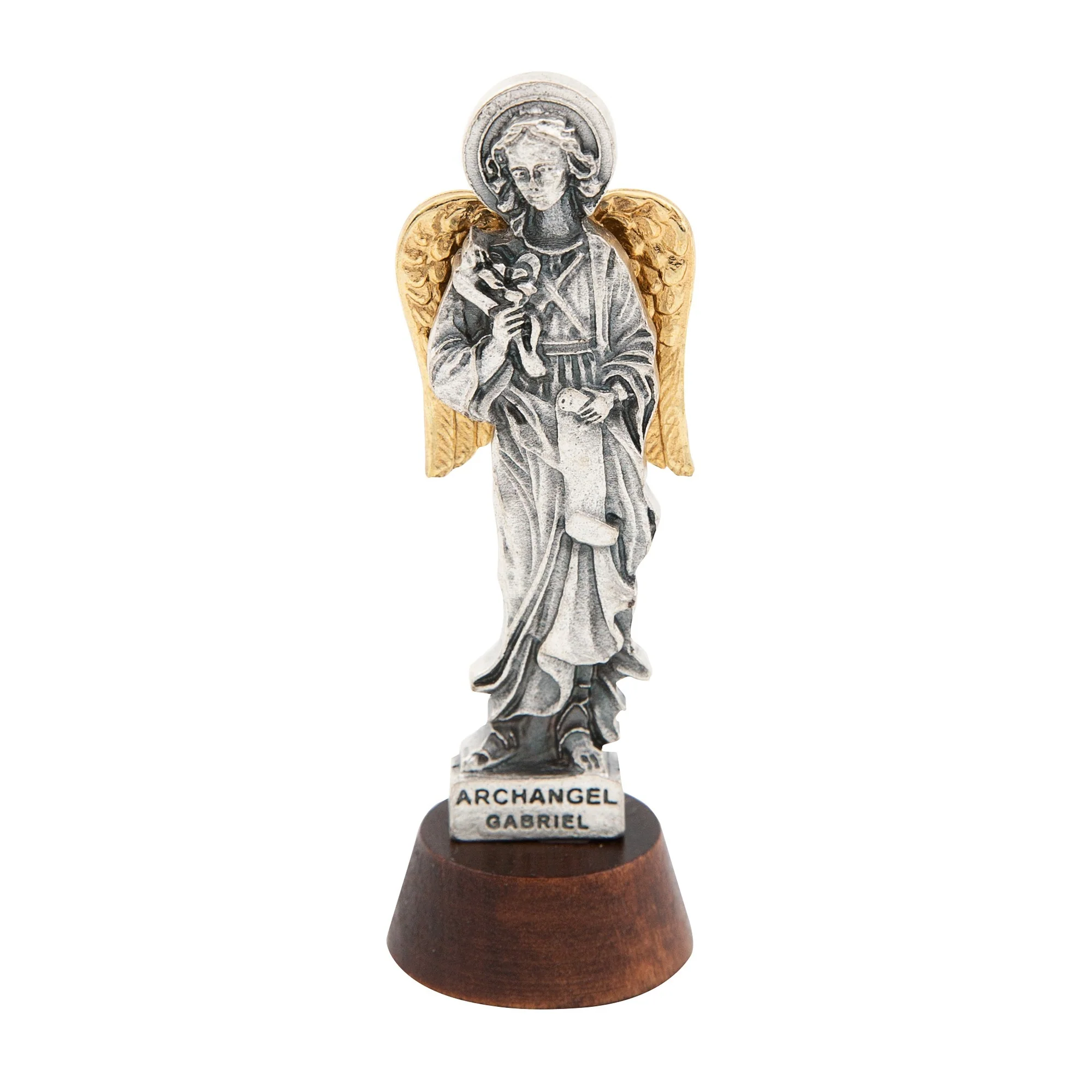 Petite St. Gabriel Metal Statue