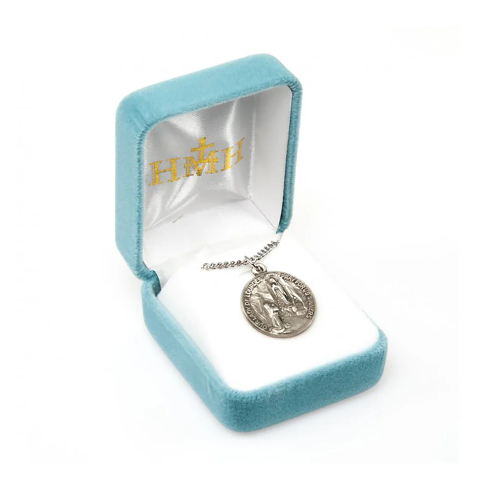 Petite Sterling Our Lady of Lourdes Necklace - Image 4