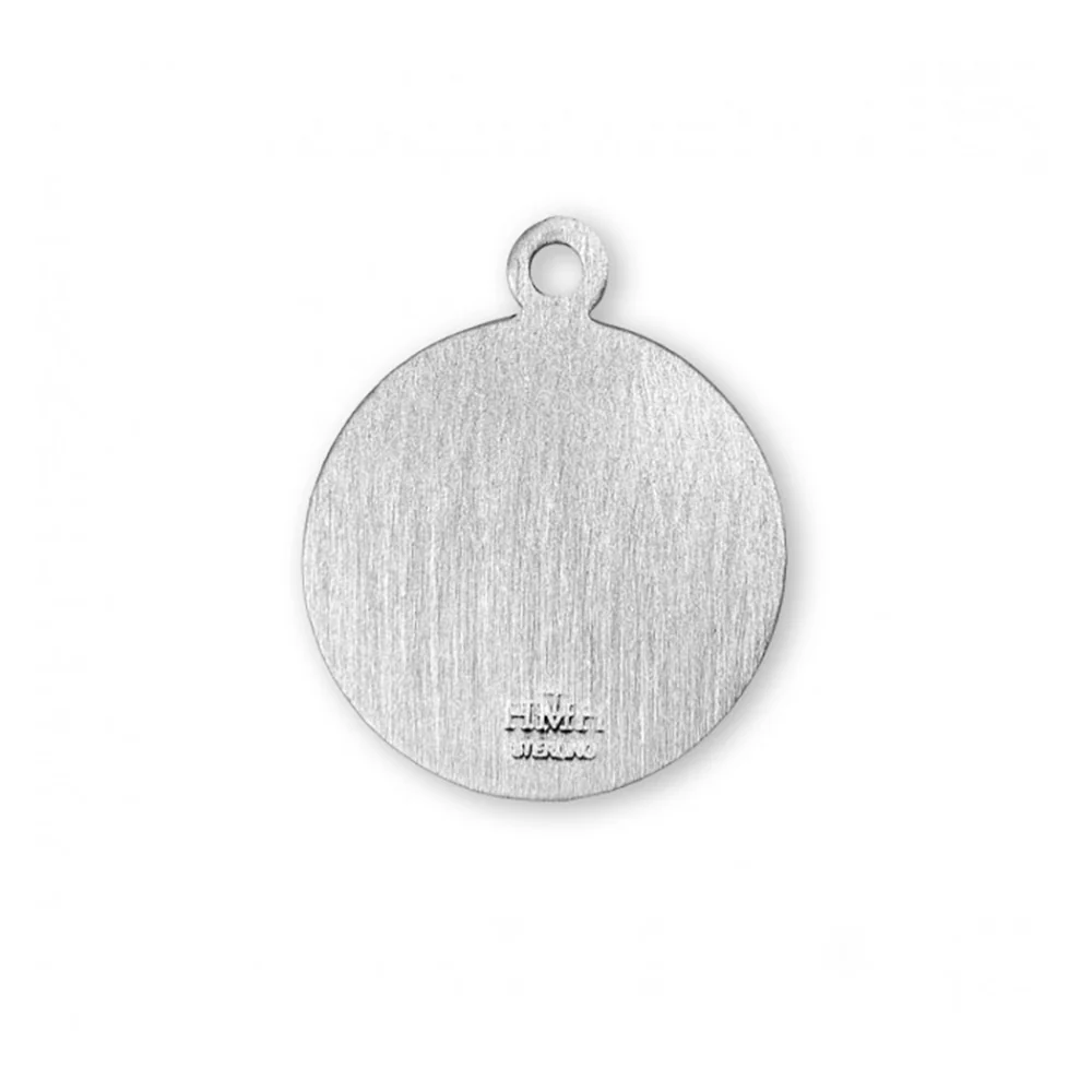 Petite Sterling Round St. Cecilia Medal Necklace - Image 4