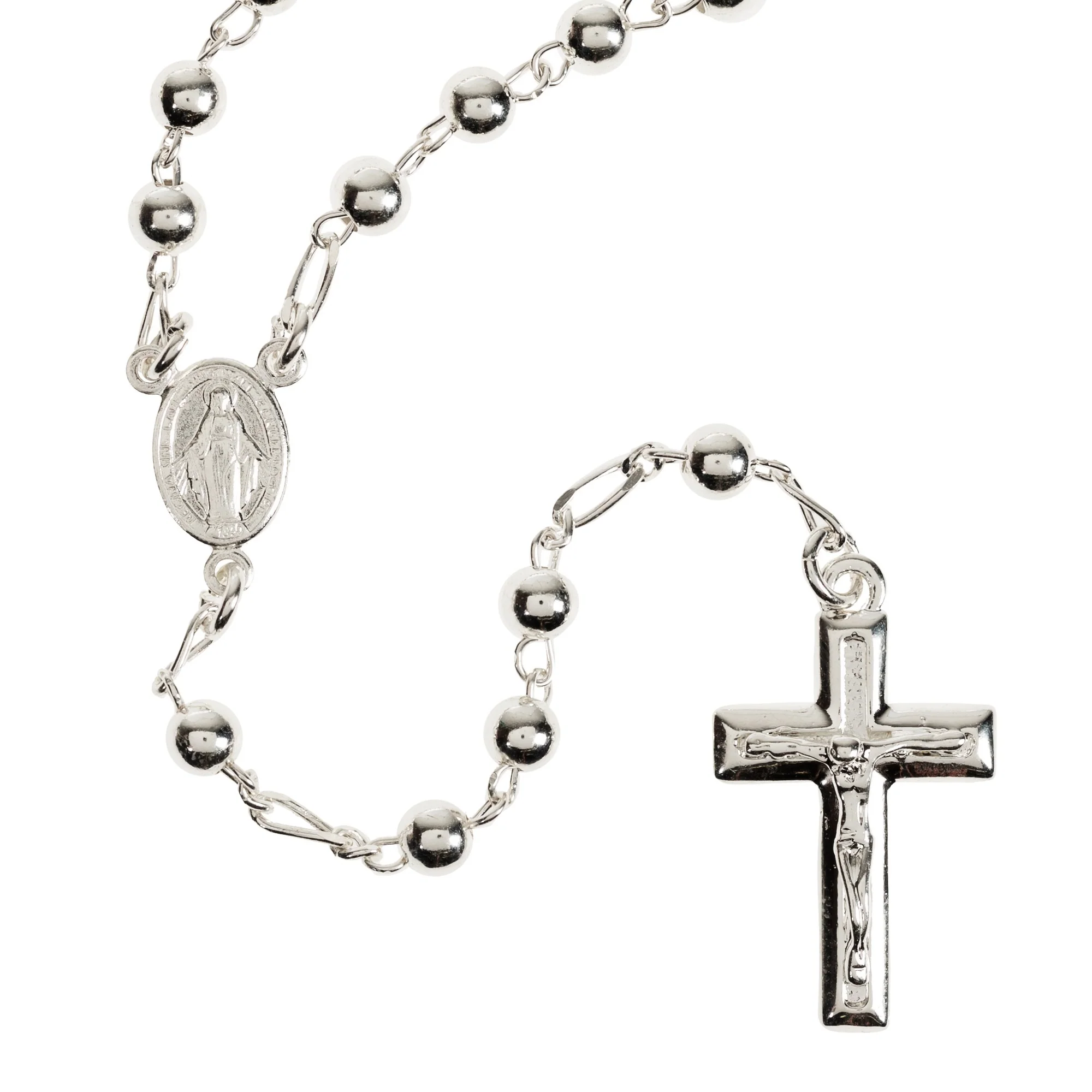 Petite Sterling Silver Italian Rosary - Image 3