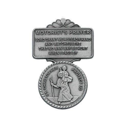 Pewter St. Christopher Visor Clip
