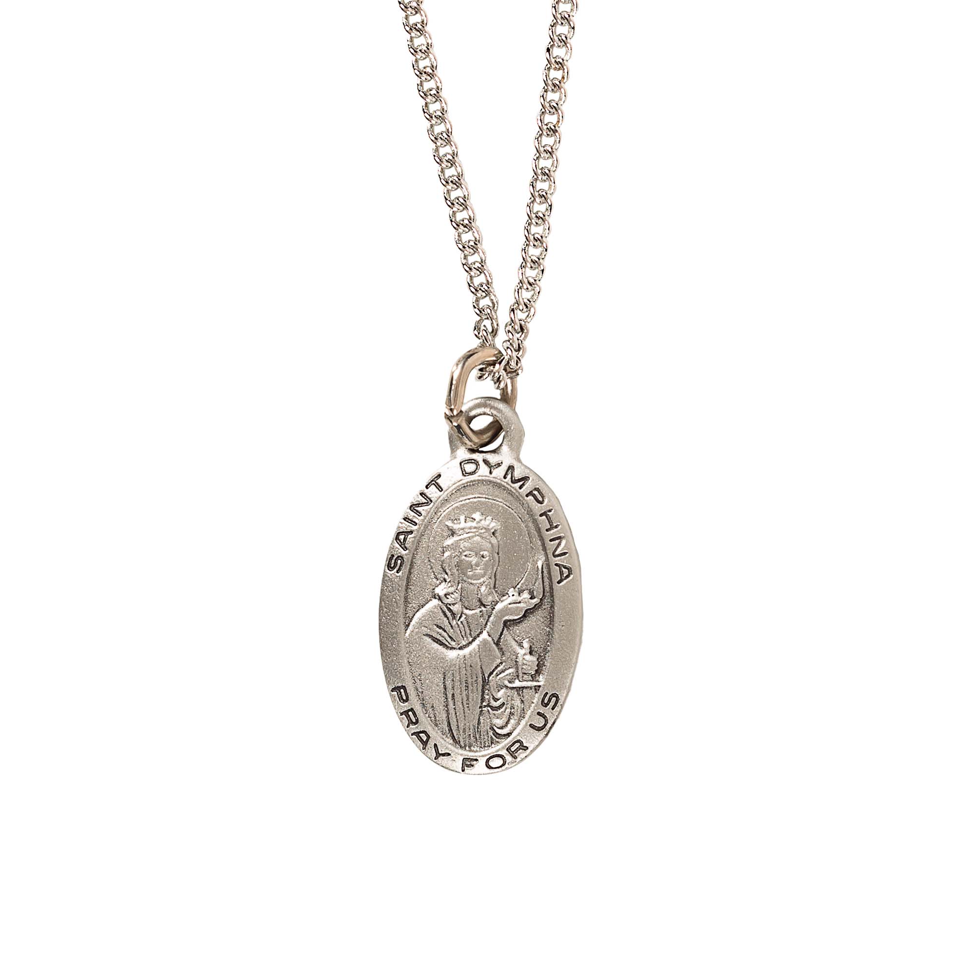 Pewter St. Dymphna Medal with Prayer Card - Image 2
