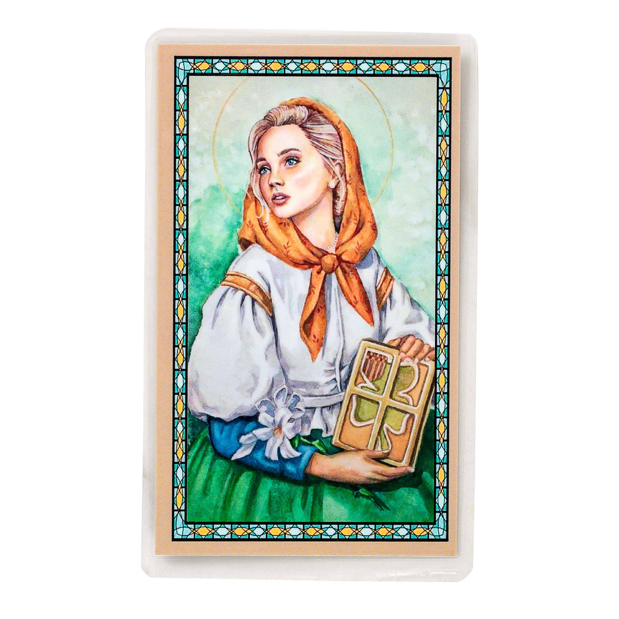 Pewter St. Dymphna Medal with Prayer Card - Image 3