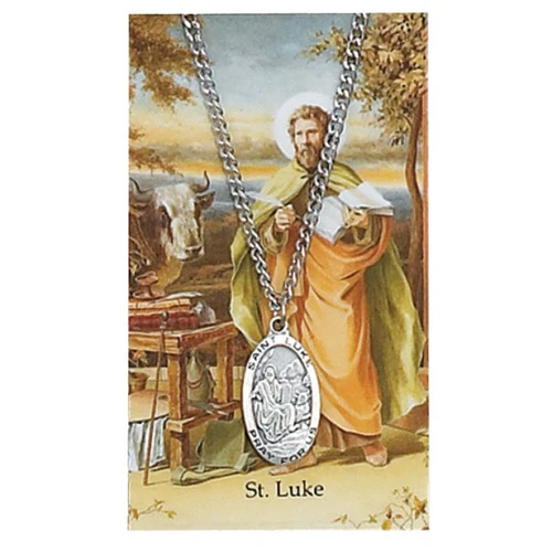 Pewter St. Luke Medal with Prayer Card
