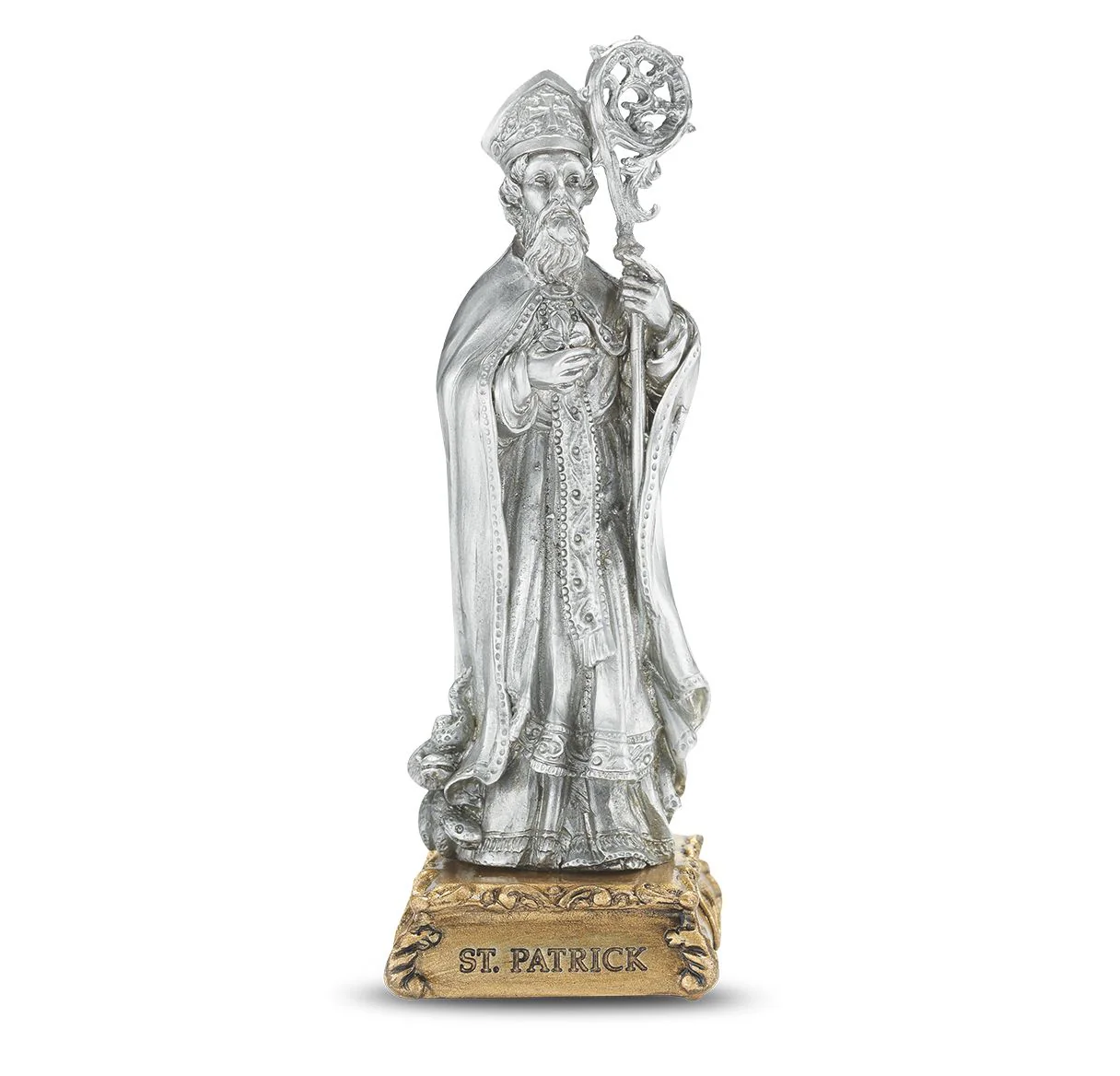 Pewter St. Patrick Figurine - 4.5"