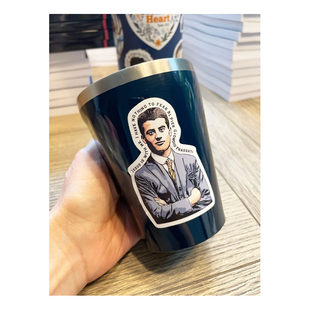 Pier Giorgio Jesus Is With Me Vinyl Sticker - Image 2