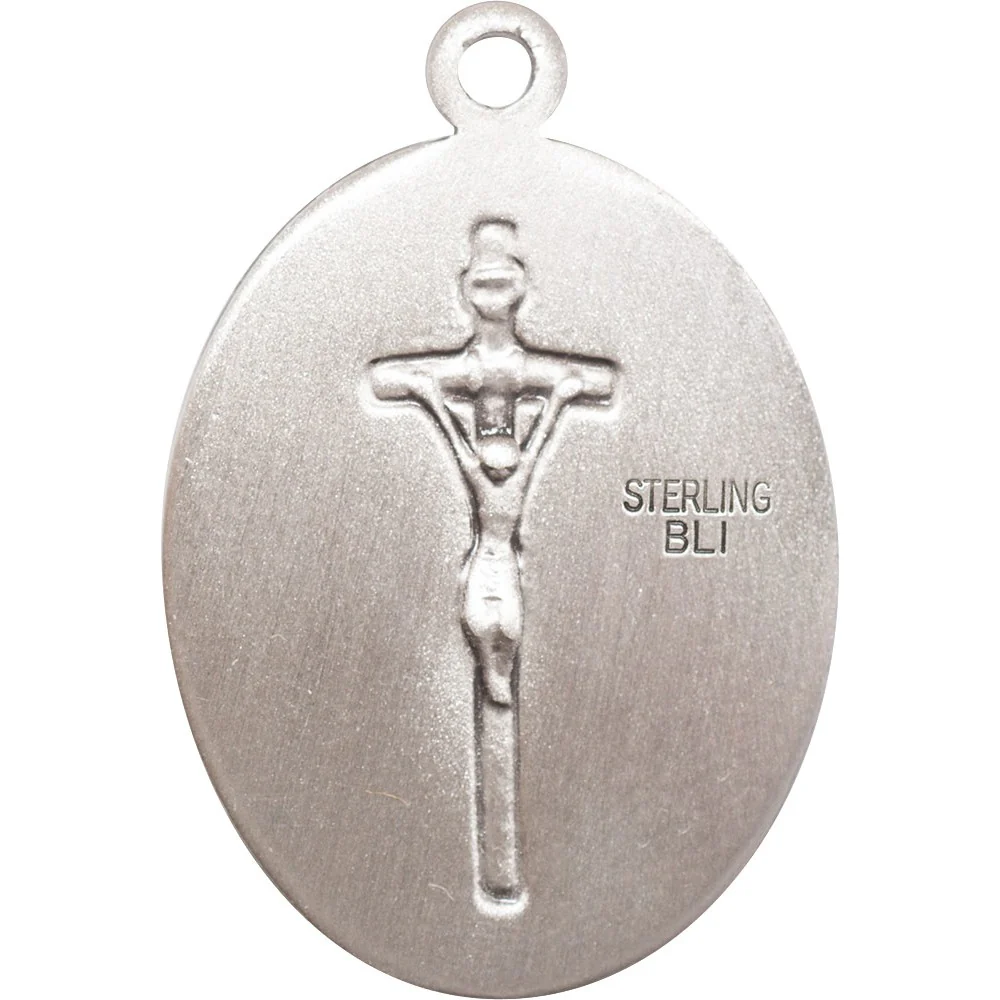 Pope John Paul II Pendant with Chain, Bliss, Sterling Silver - Image 2