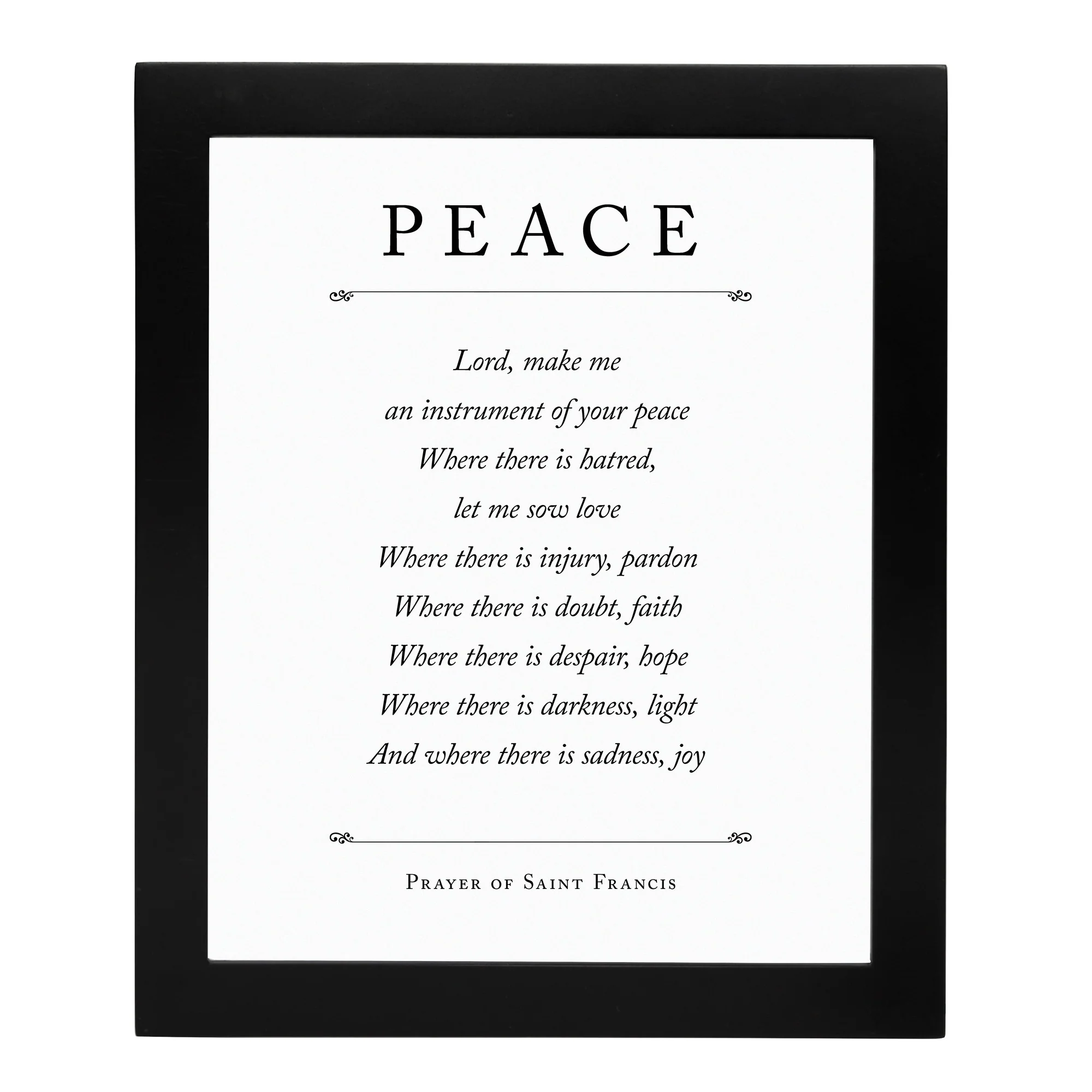 Prayer of St. Francis Peace Framed Print