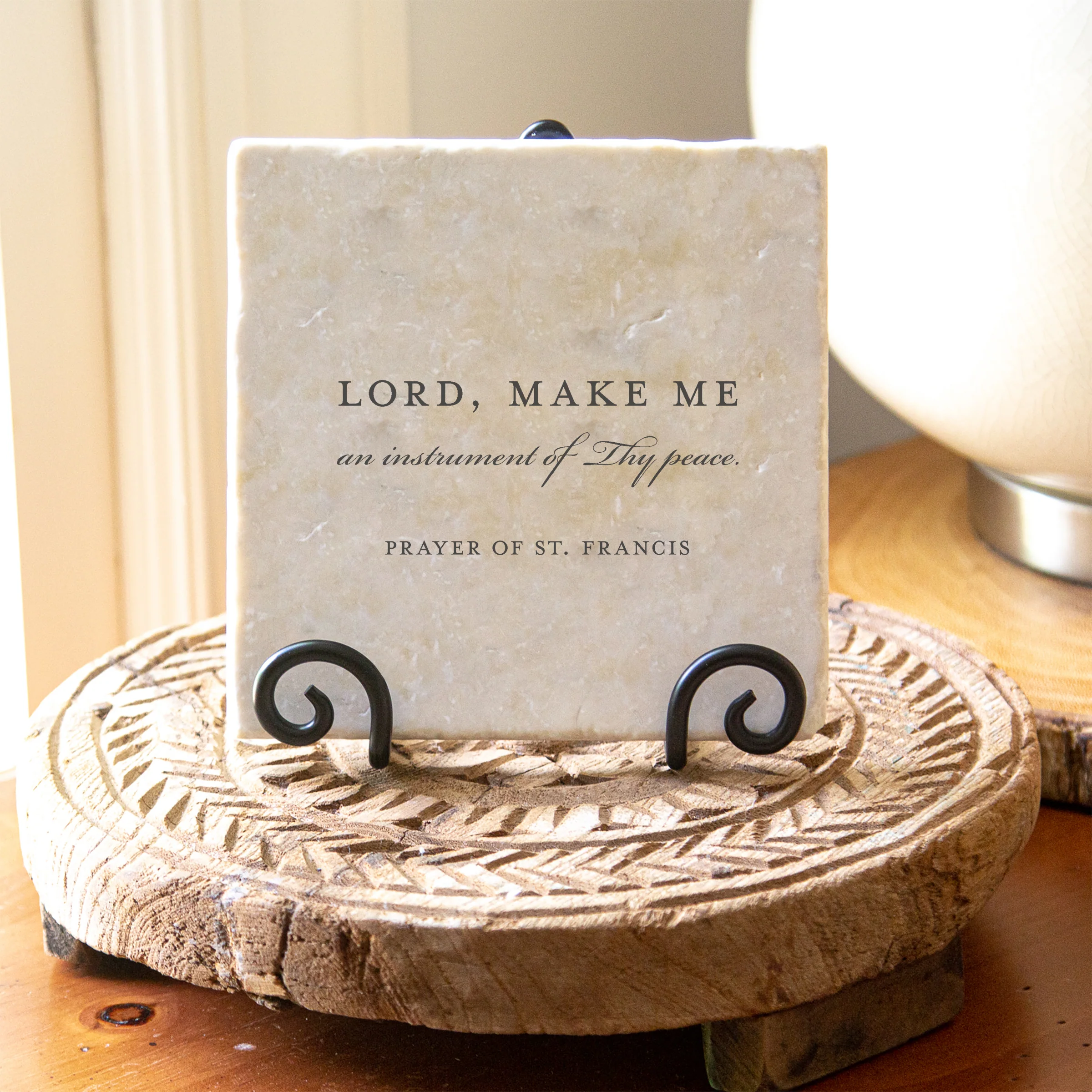 Prayer of St. Francis Tumbled Stone 6x6
