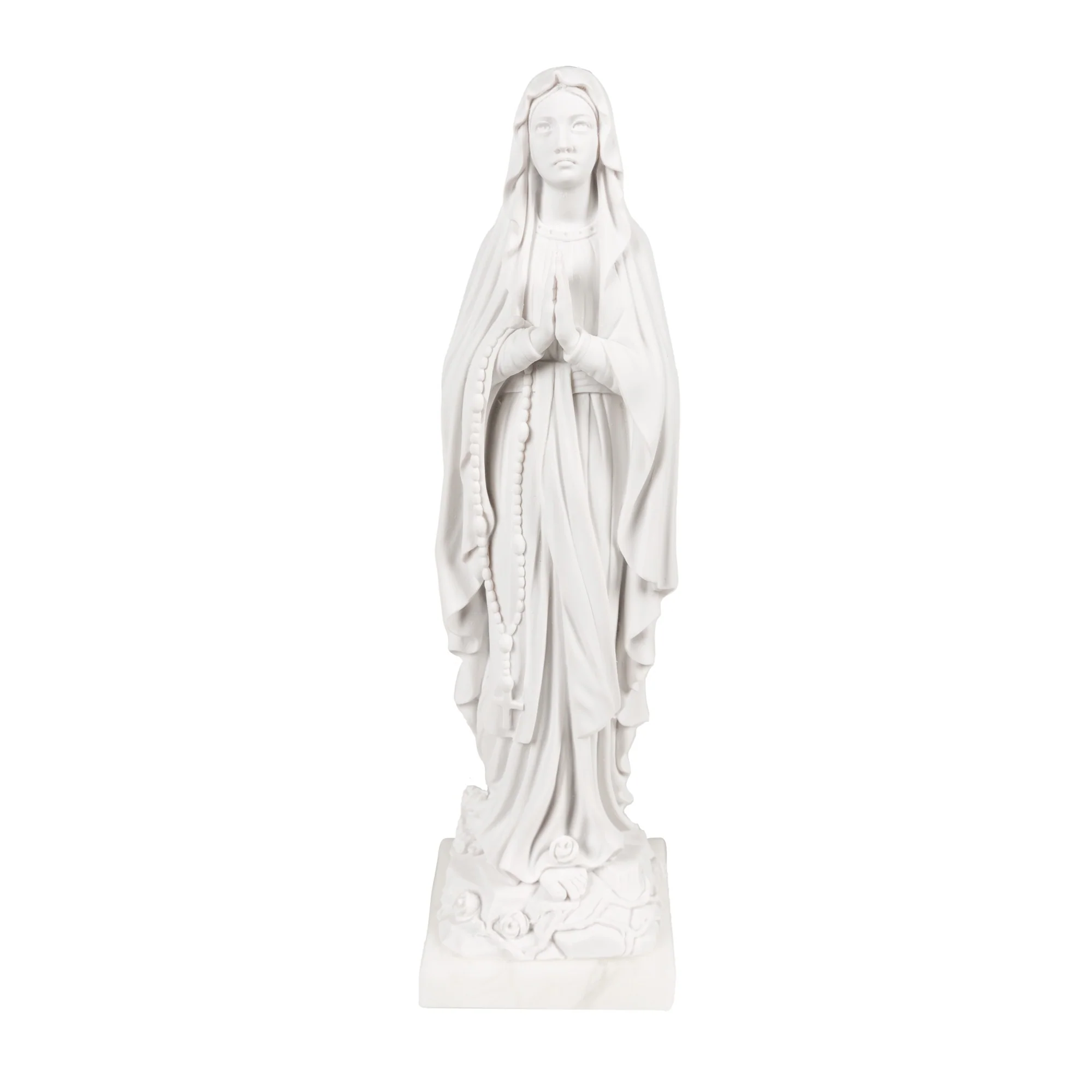 Praying Madonna Italian Alabaster Statue - 10" - Image 2