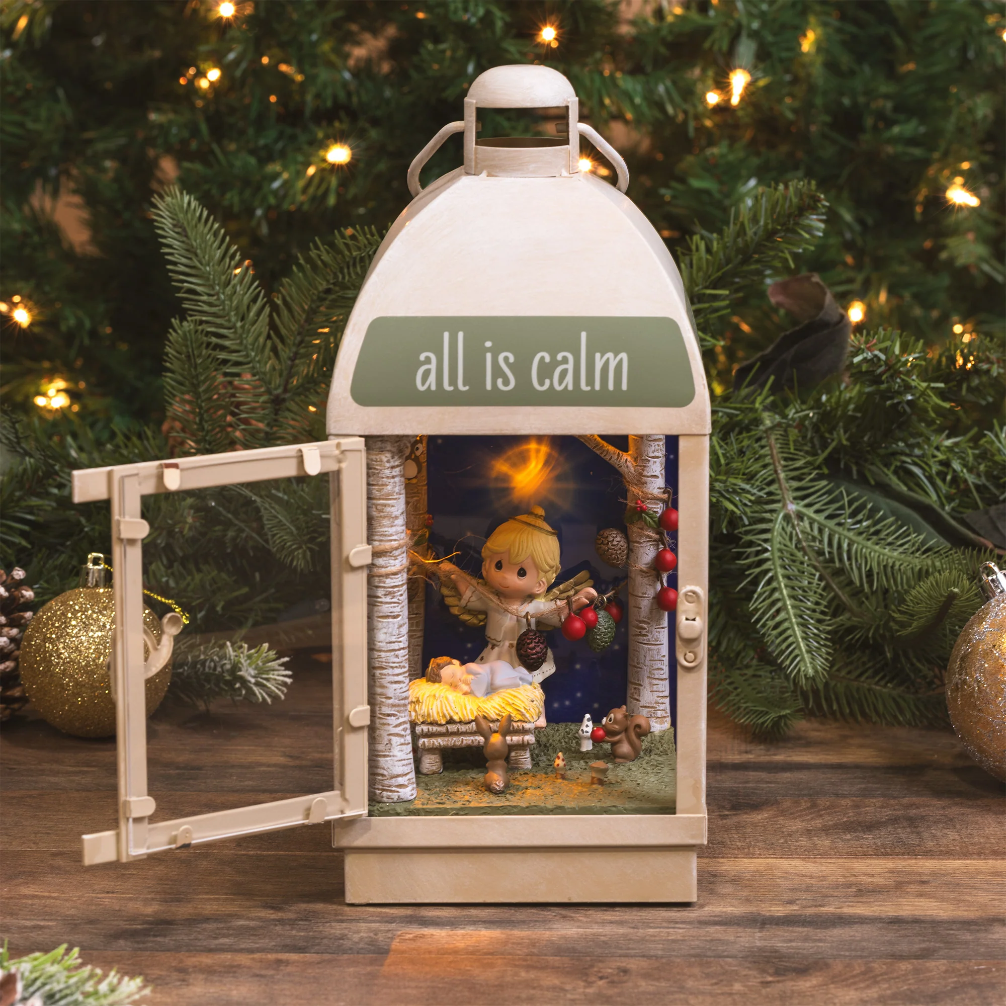 Precious Moments All Is Calm, All is Bright Musical LED Lantern - Image 2