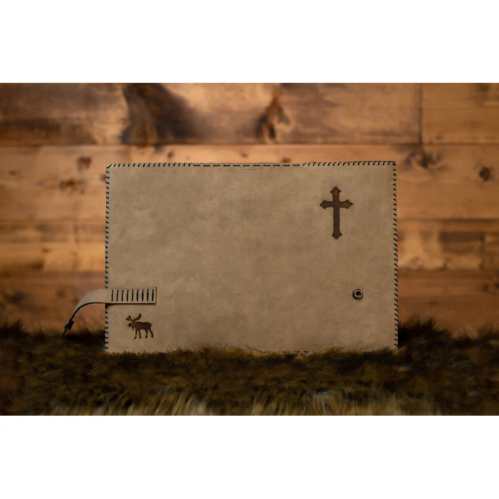 Premium Leather Bible Cover - Deep Brown or Beige - Image 3