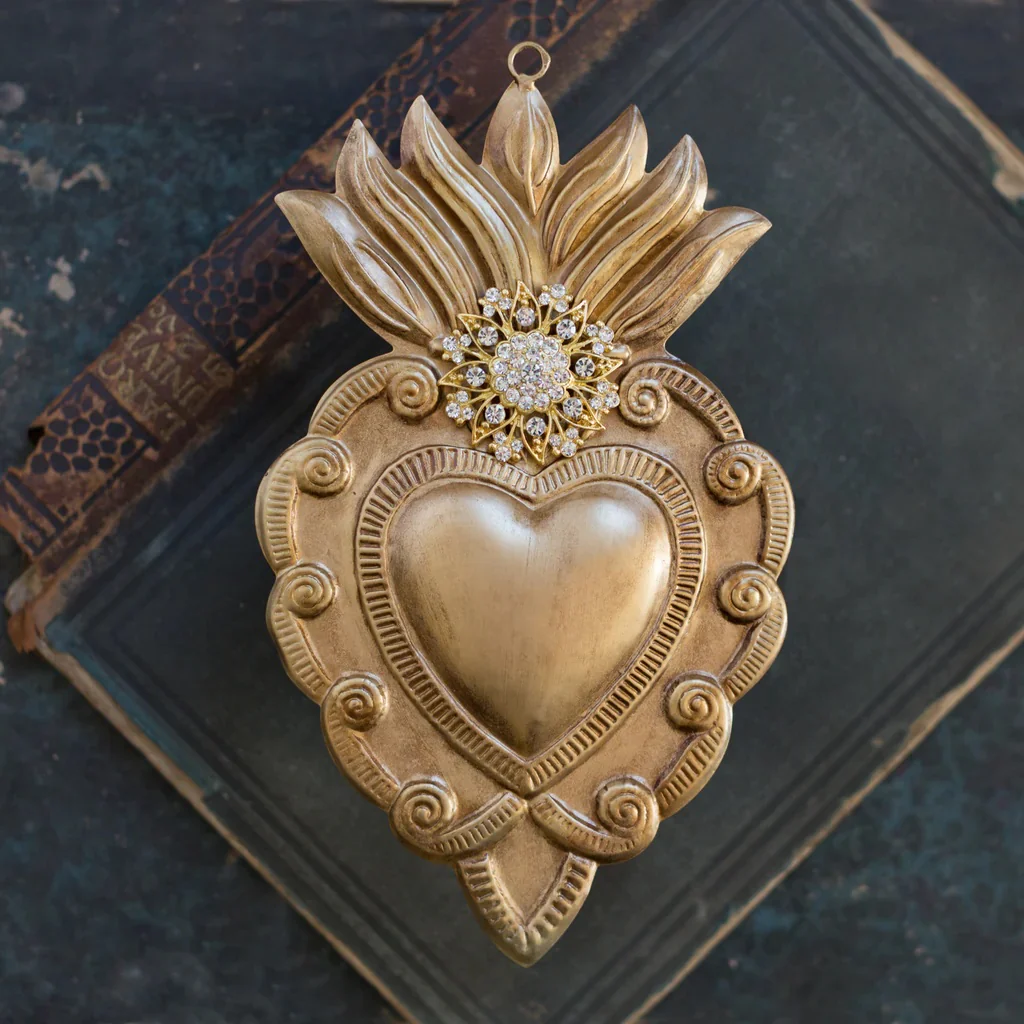 Radiant Sacred Heart Wall Plaque - 9.25" - Image 2
