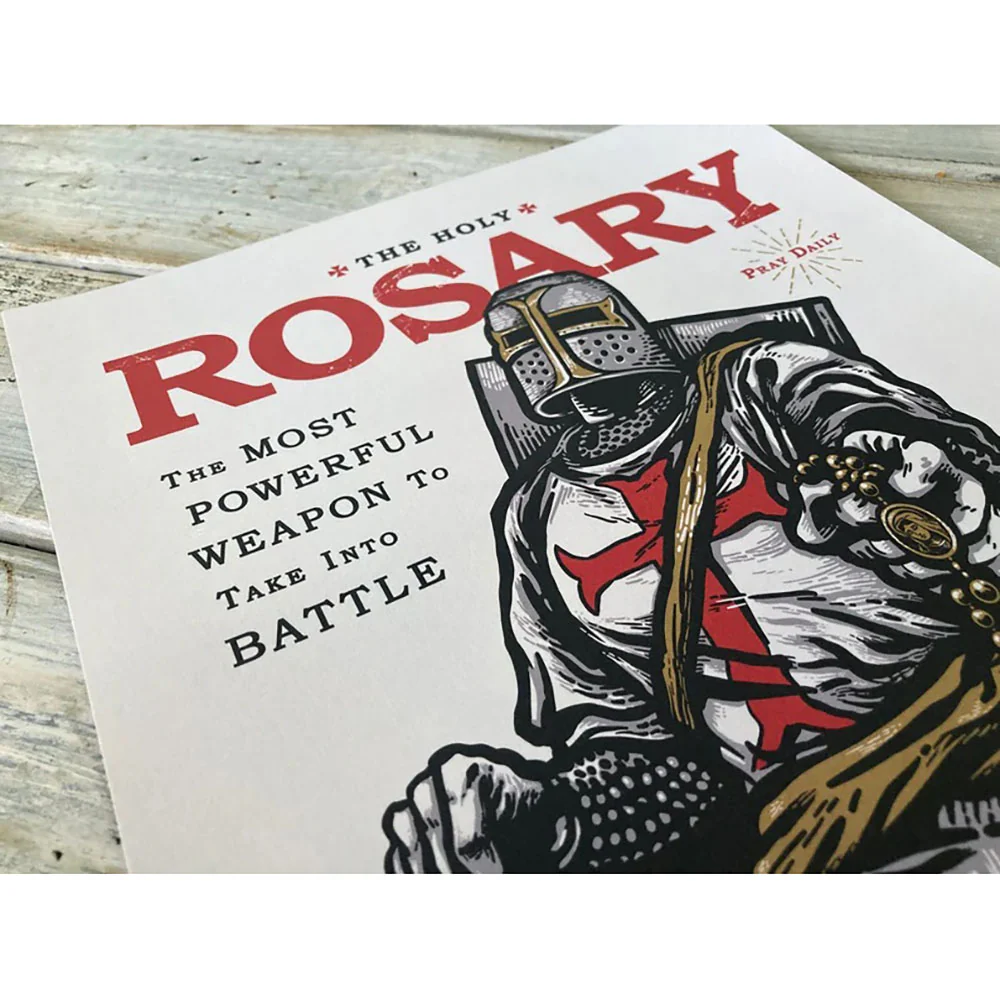 Rosary Crusader Print - 8.5" x 11" - Image 2