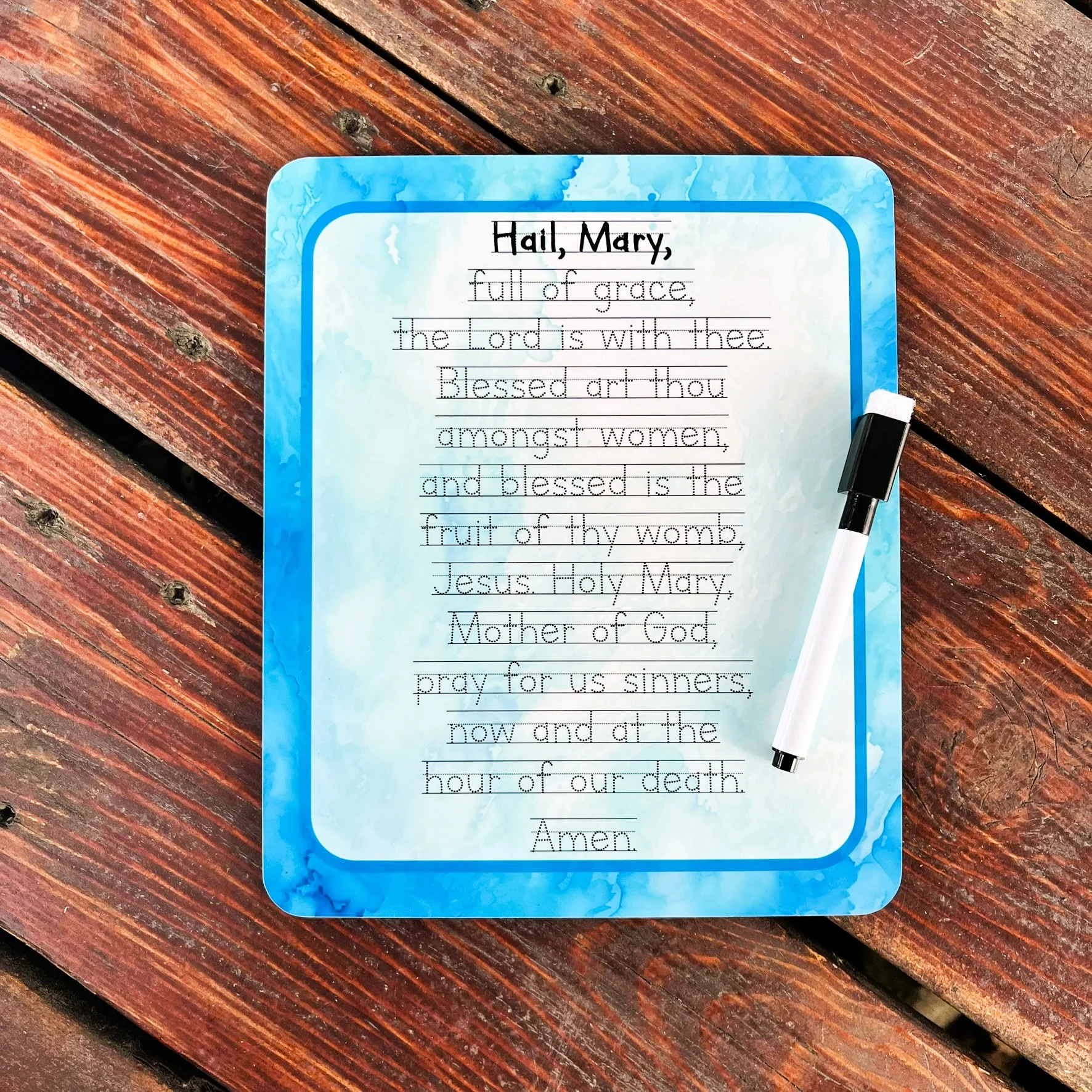 Rosary Prayers Tracing Dry-Erase Boards & Markers Set - Image 2