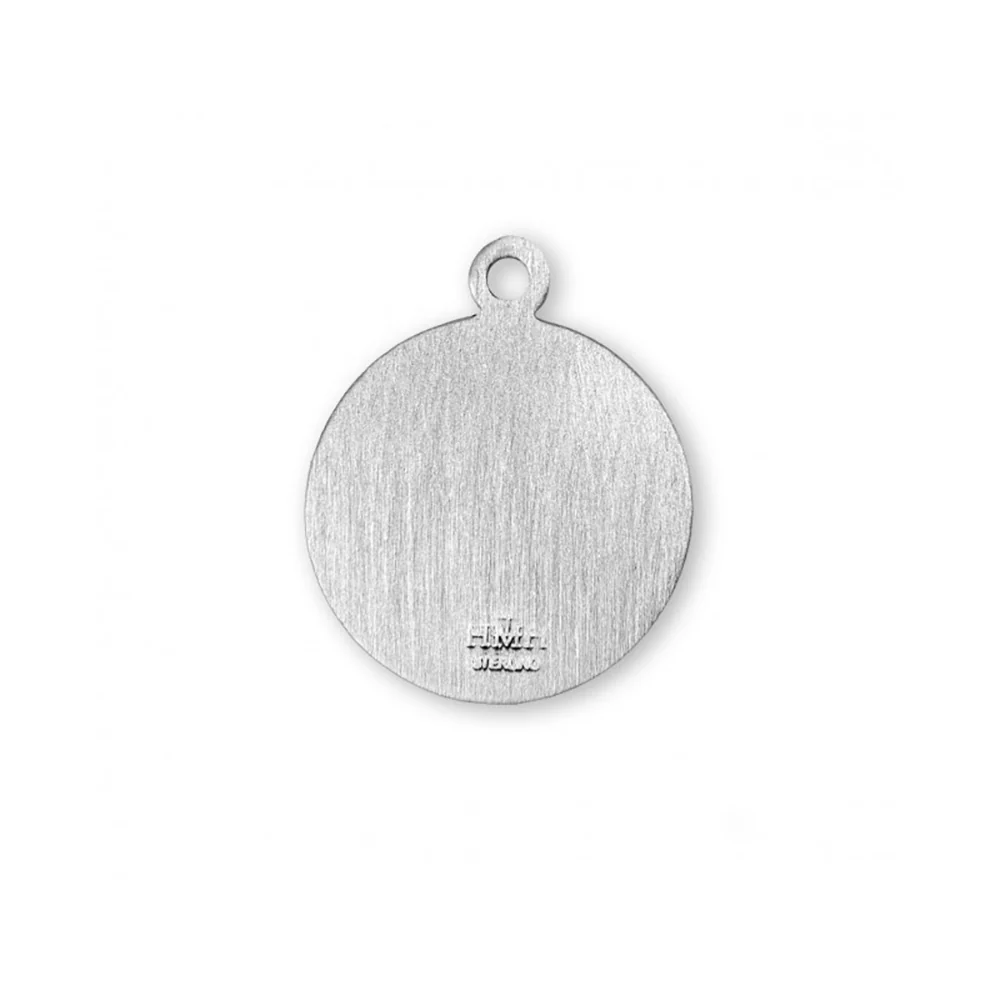 Round Sterling Silver St. Augustine Medal Necklace - 20" - Image 3