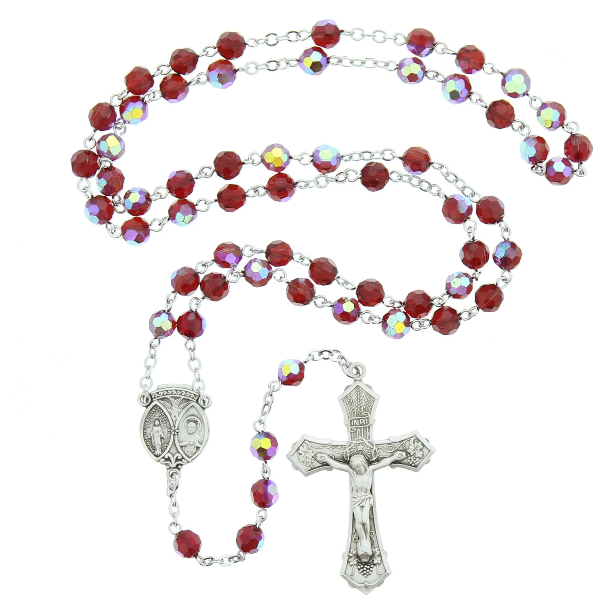Ruby Red Sterling Silver Rosary - Image 2